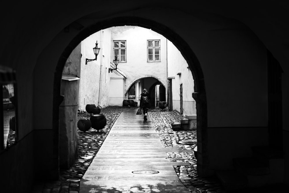 Narrow streets in Tallinn's old town