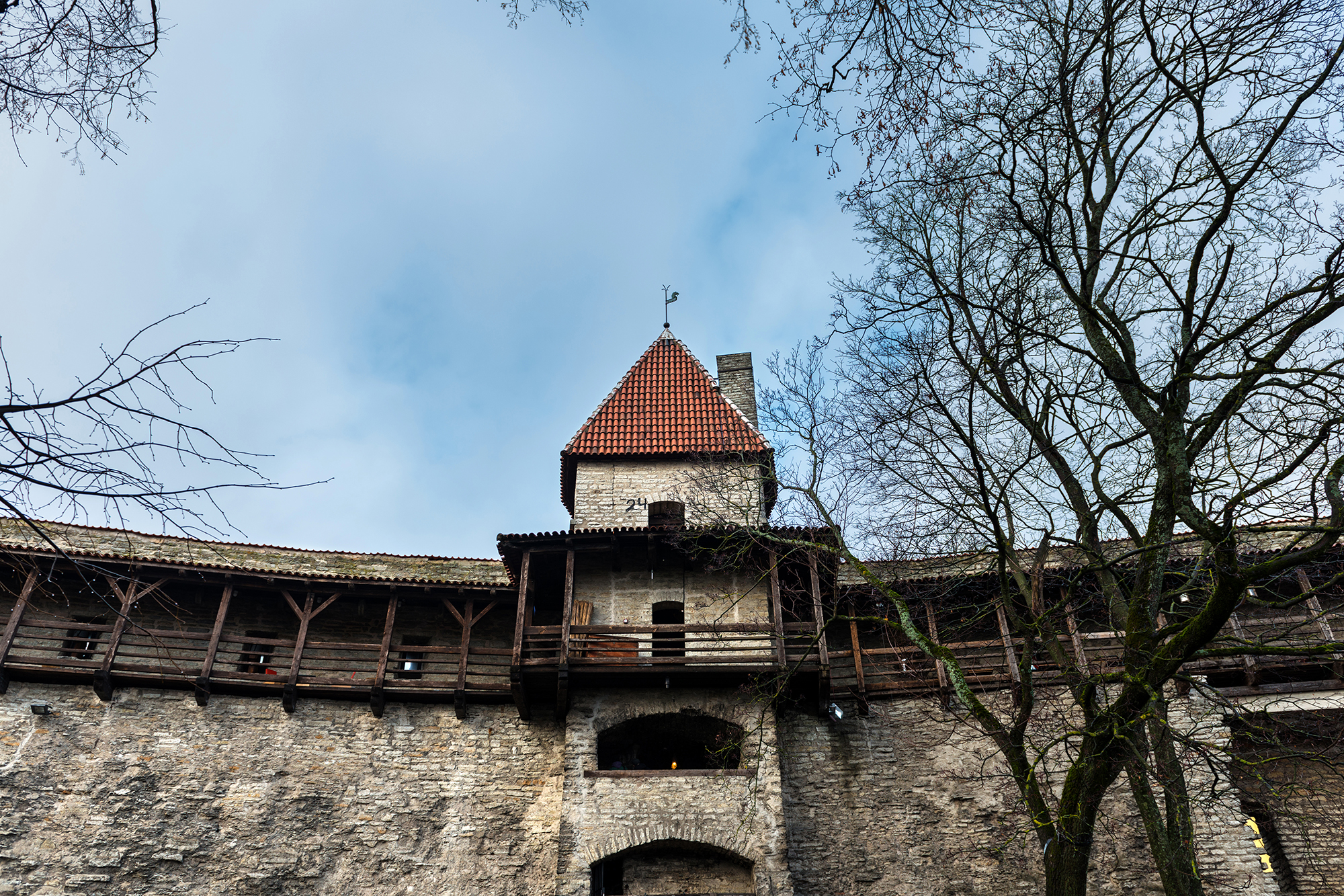 Old tower gates and wall in Toompea