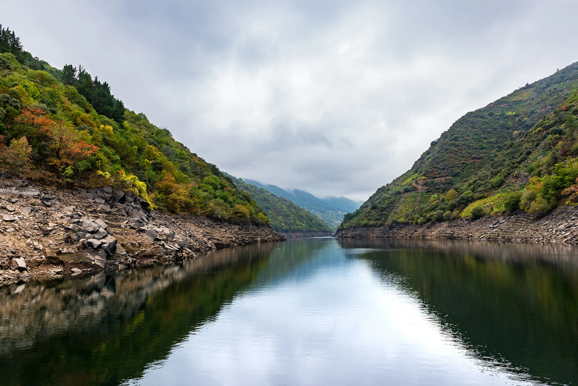 Sil river in the Ribeira Sacra in Galicia
