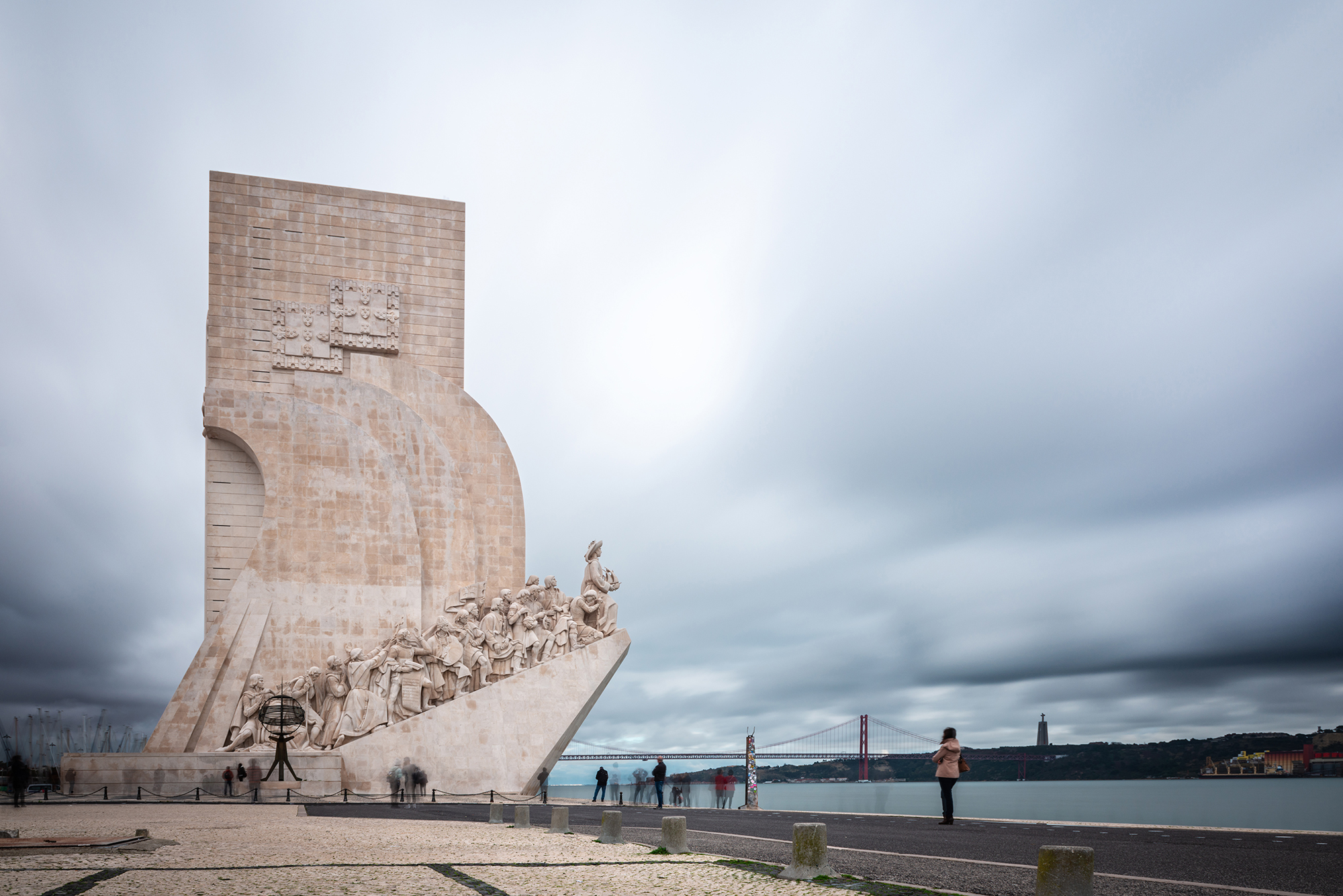 Monument to the Discoveries (Pedrao dos Descobrementos) on the North bank of the Tagus River