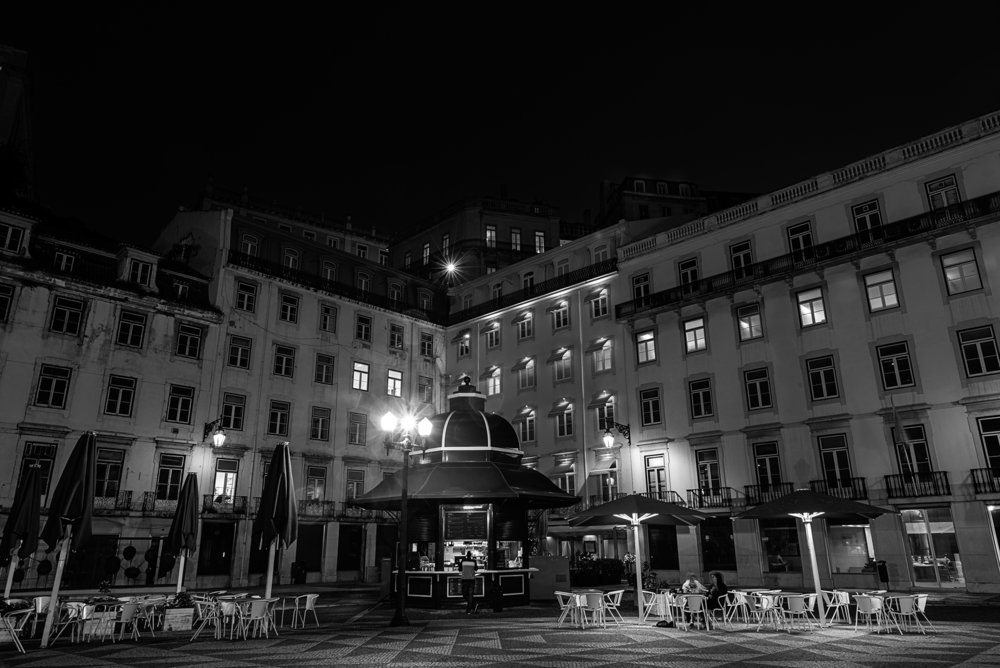 Praça do Municipio square at night