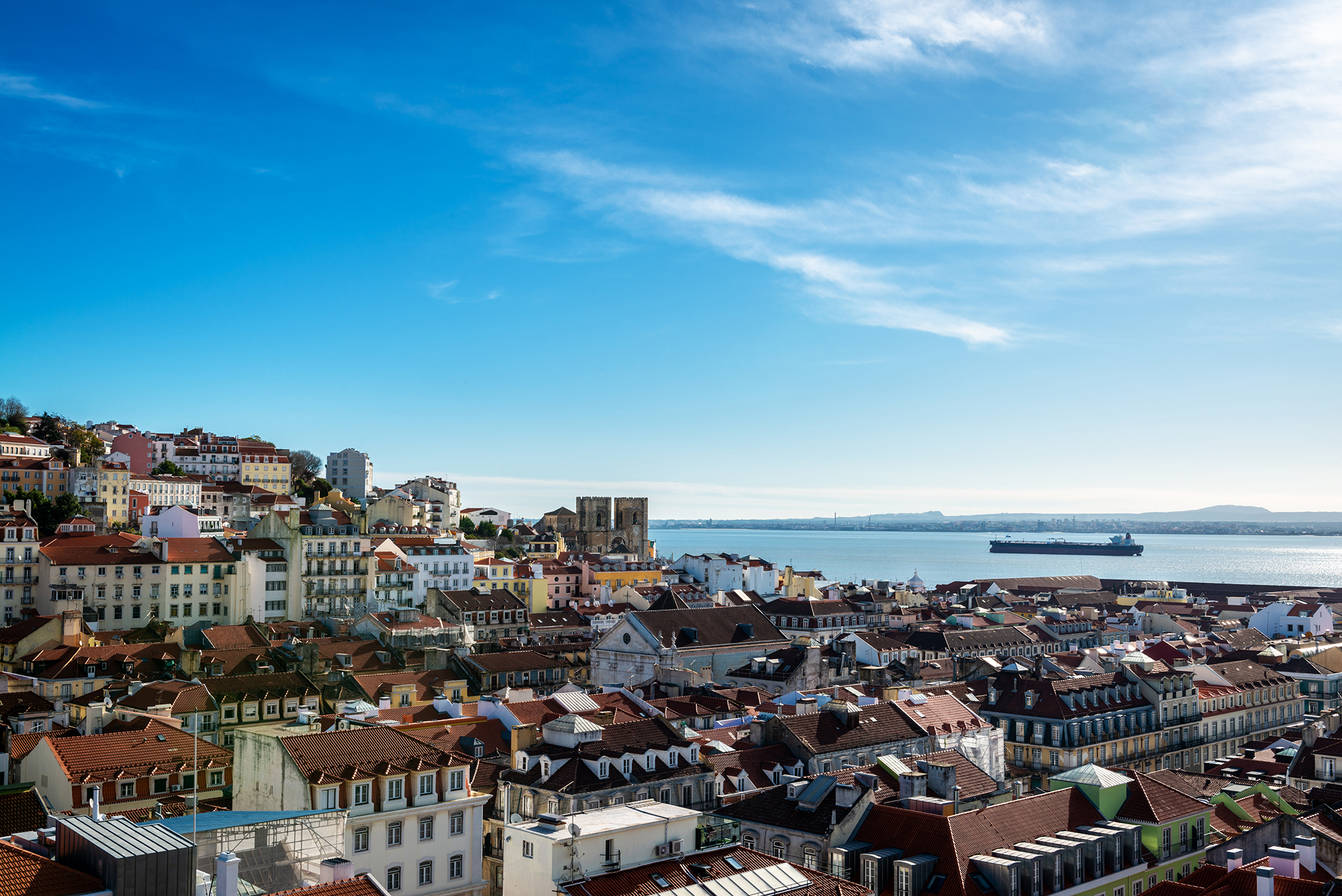 Skyline of Alfama in Lisbon