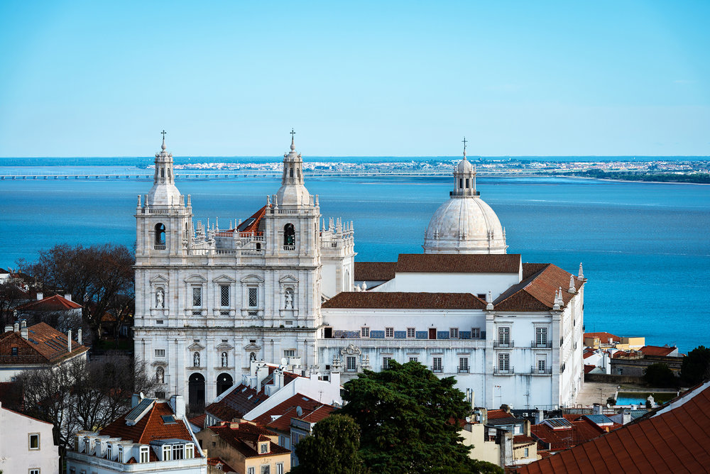 Aerial view of the Church of Sao Vicente of Fora