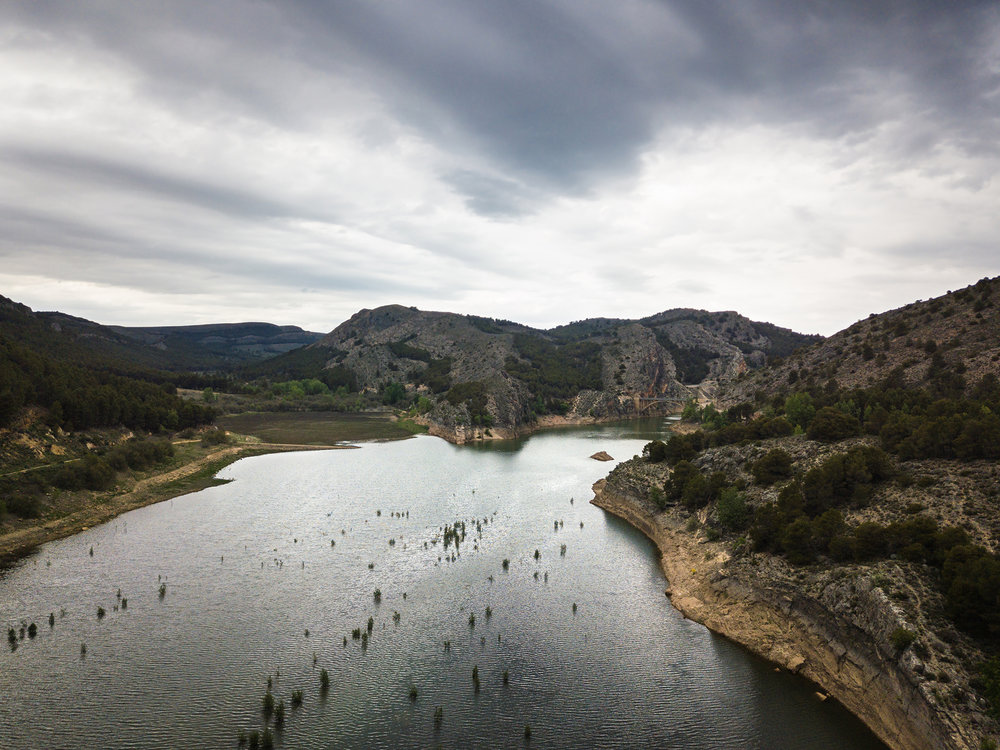 Embalse de La Tranquera reservoir in Aragon