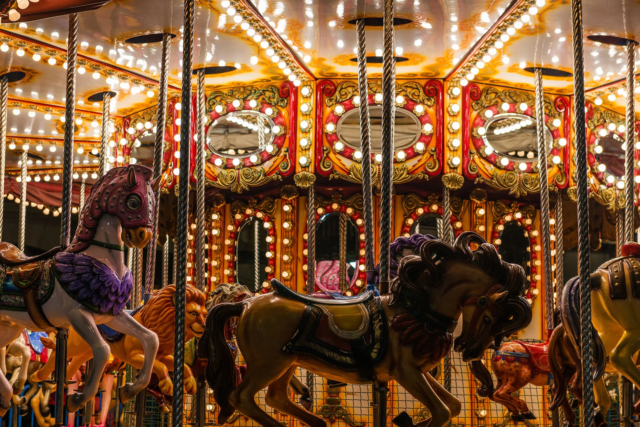 Christmas carousel in the Plaza Mayor in Madrid