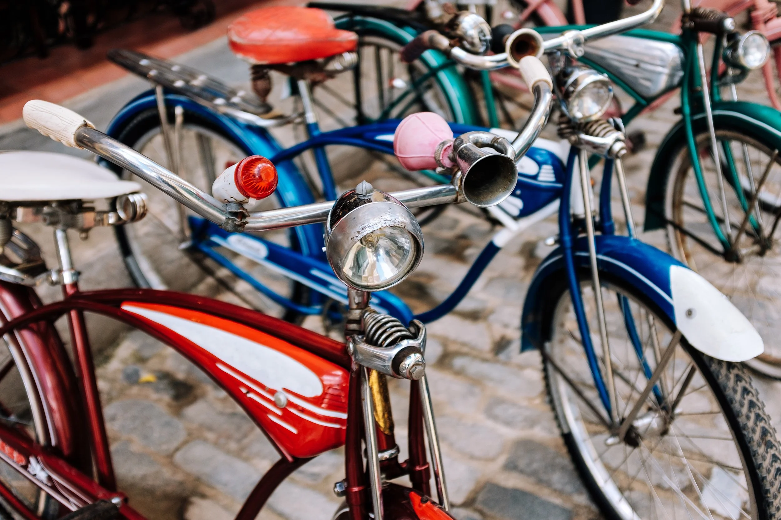 Colourful old bicycles in Old Havana, Cuba.