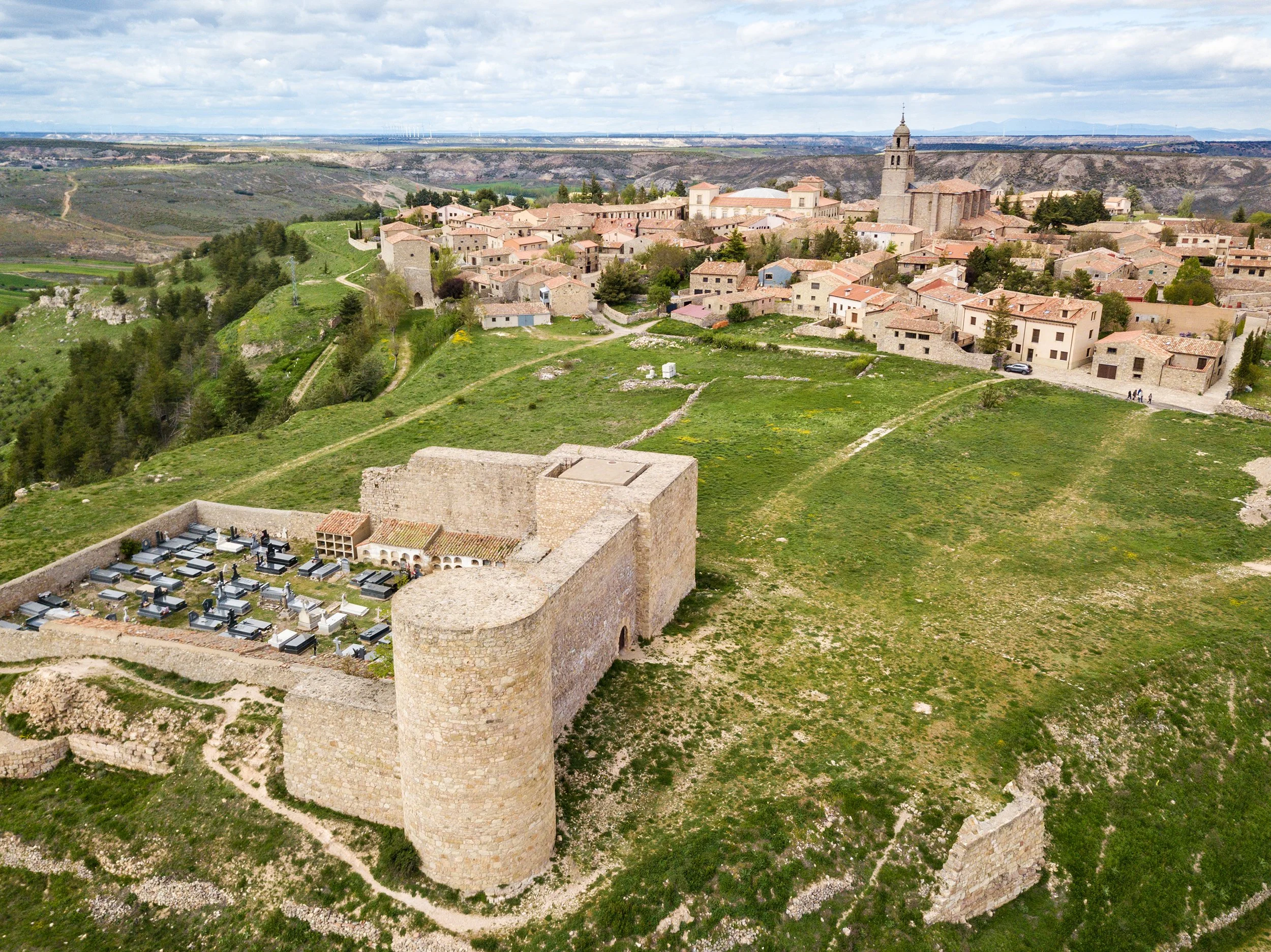 Aerial view of Medinaceli in Spain