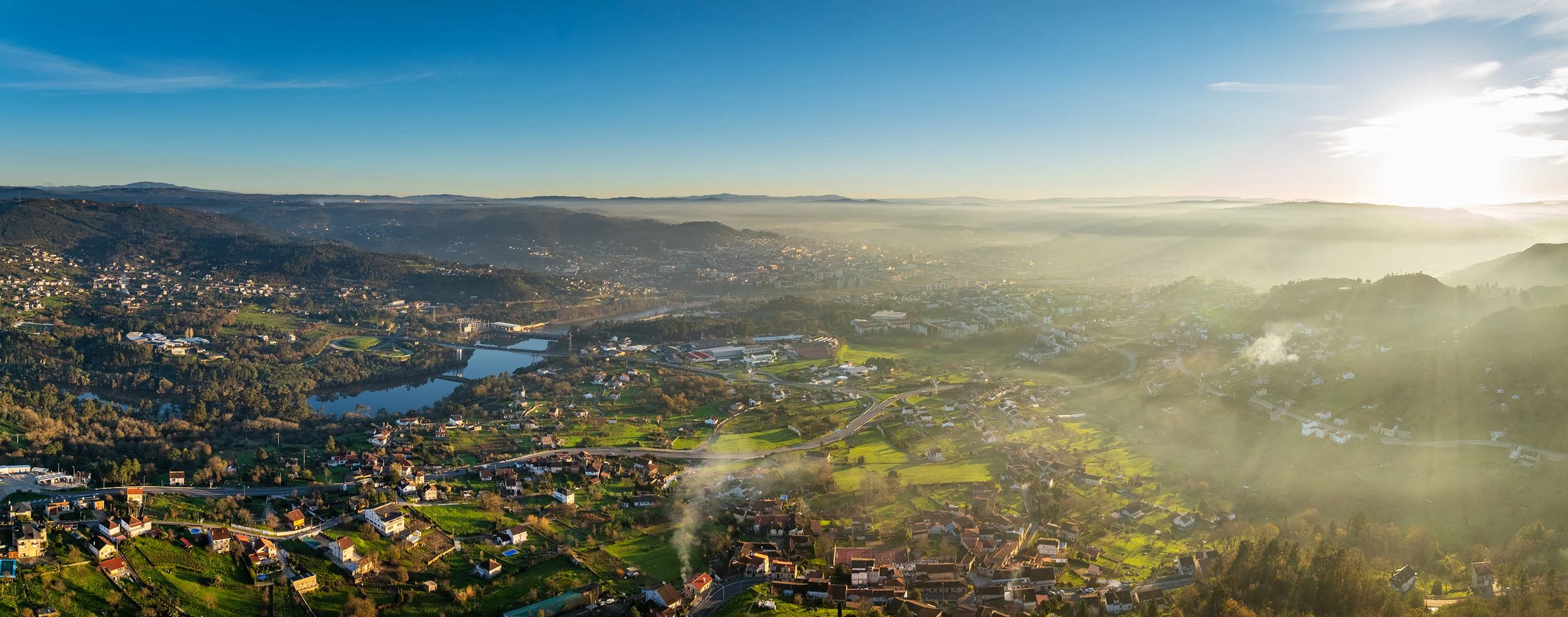 Panorama view of Ourense in Galicia