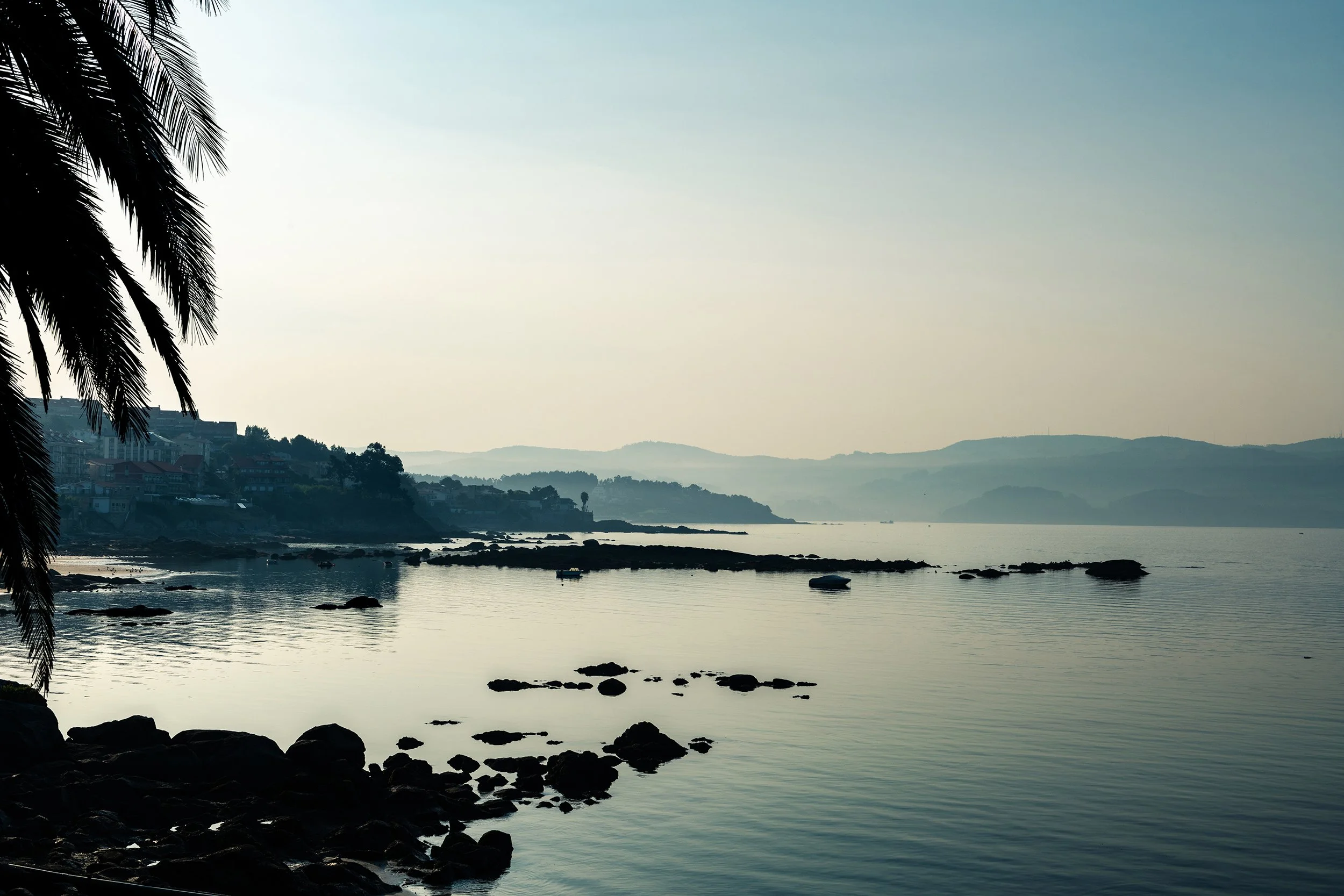 Panorama view of the Ria de Pontevedra in Spain