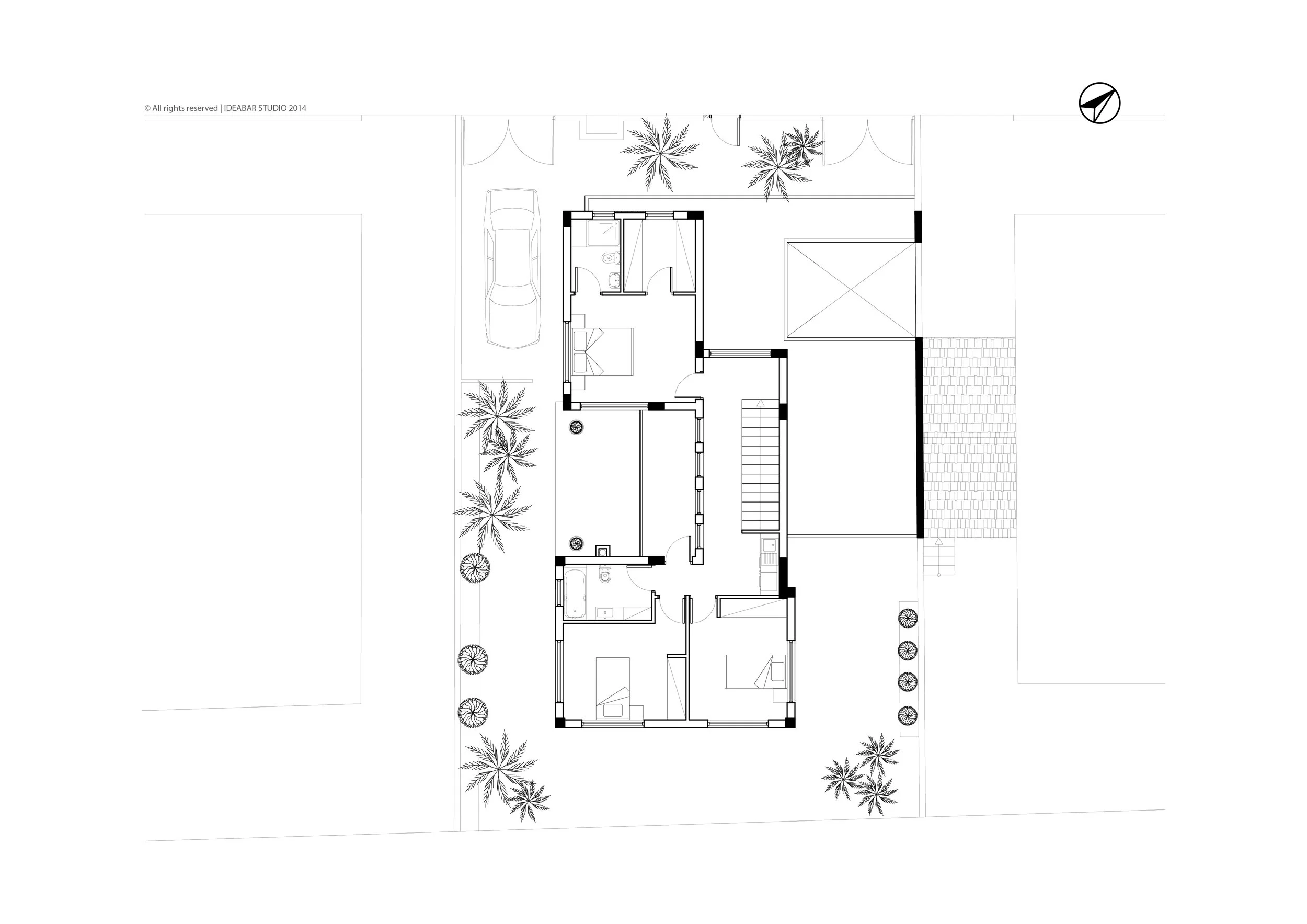 PRIVATE RESIDENCE IN LIOPETRI - FIRST FLOOR PLAN | ΙΔΙΩΤΙΚΗ ΚΑΤΟΙΚΙΑ ΣΤΟ ΛΙΟΠΕΤΡΙ - ΚΑΤΟΨΗ ΟΡΟΦΟΥ