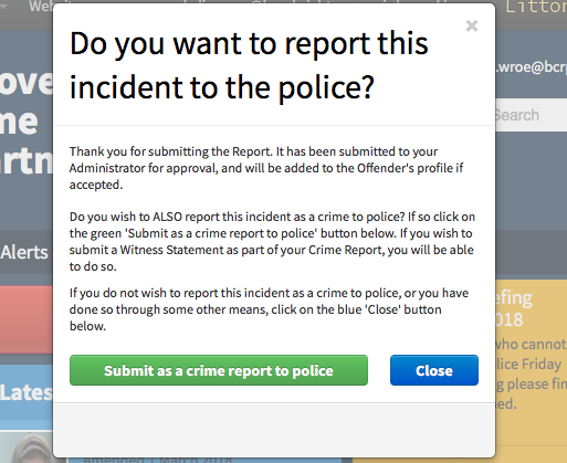 Save time reporting crime