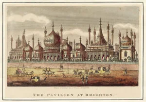 The garden was originally enclosed by a high flint wall with railings on top and closed at 'sunset'.