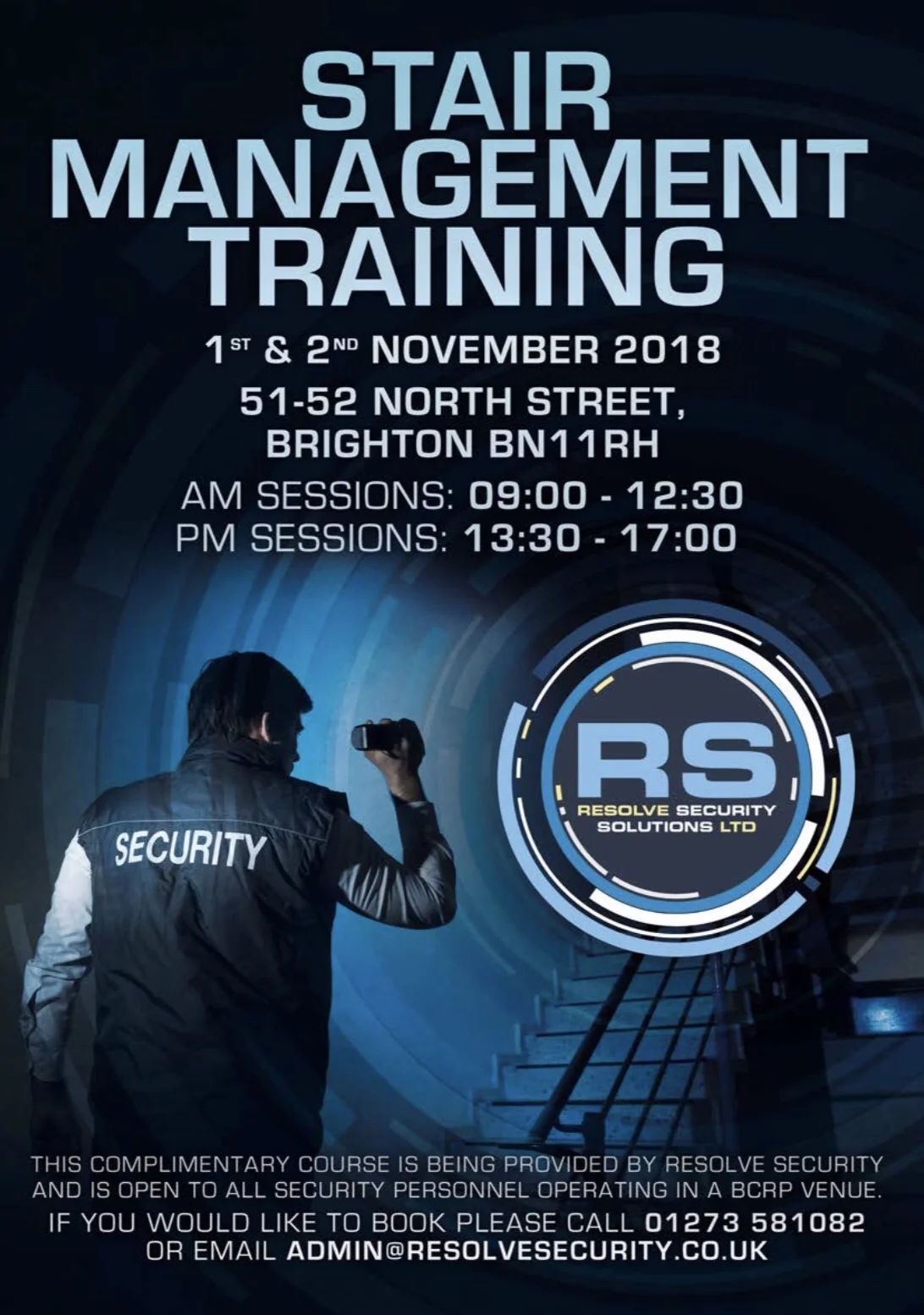 Resolve Security Stair Management Training for SIA personnel