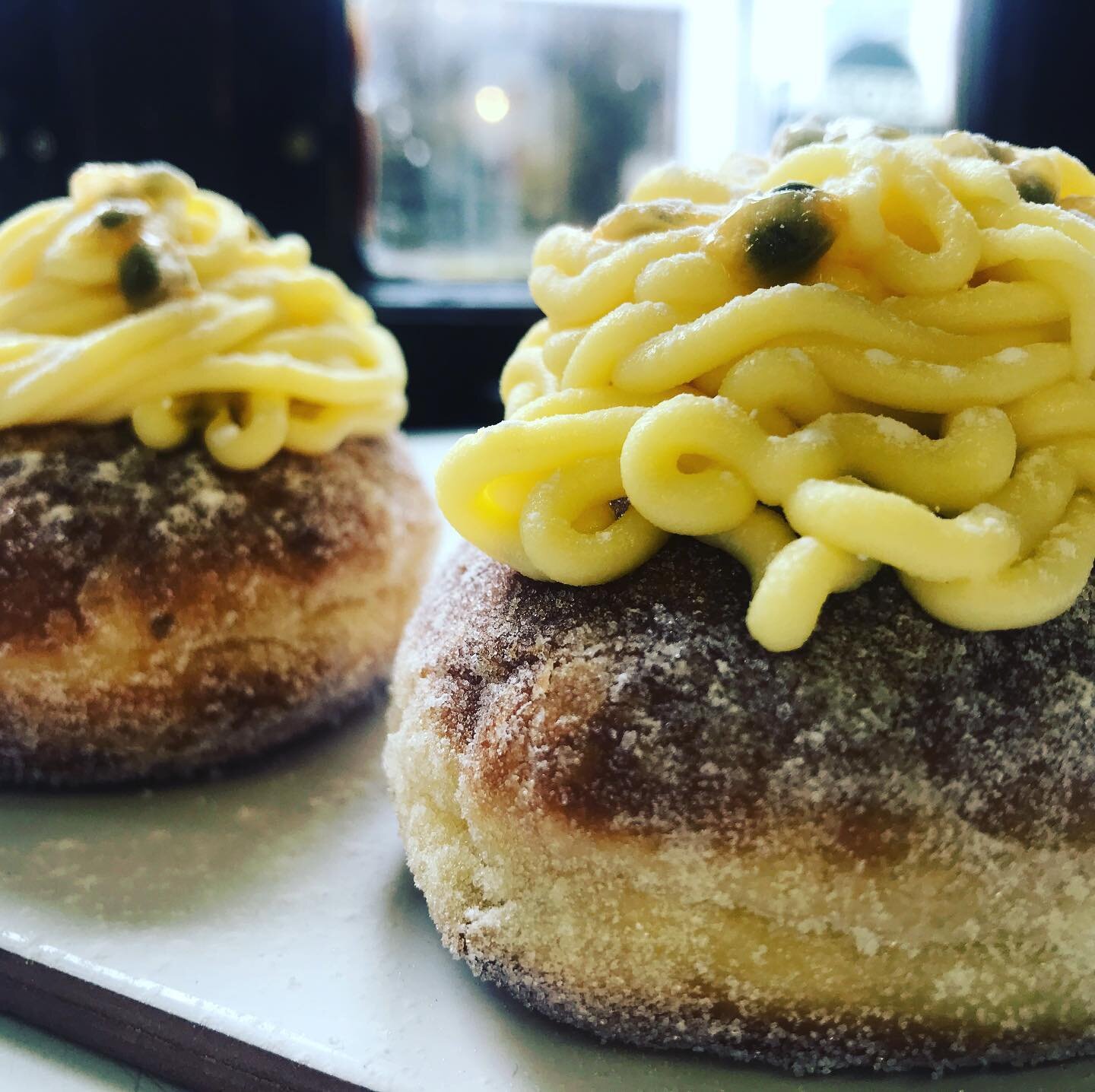 A star is born.
🍩
The white chocolate and passion fruit donut.
Fried daily for maximum freshness.
Available over the counter and soon on the website.
X
#mrsbs #leicester #donuts #whitechocolate #passionfruit