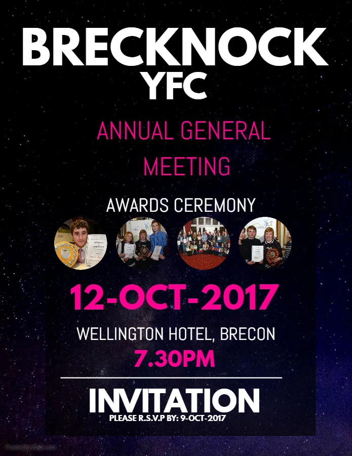 Brecknock YFC Annual General Meeting & Awards Ceremony 