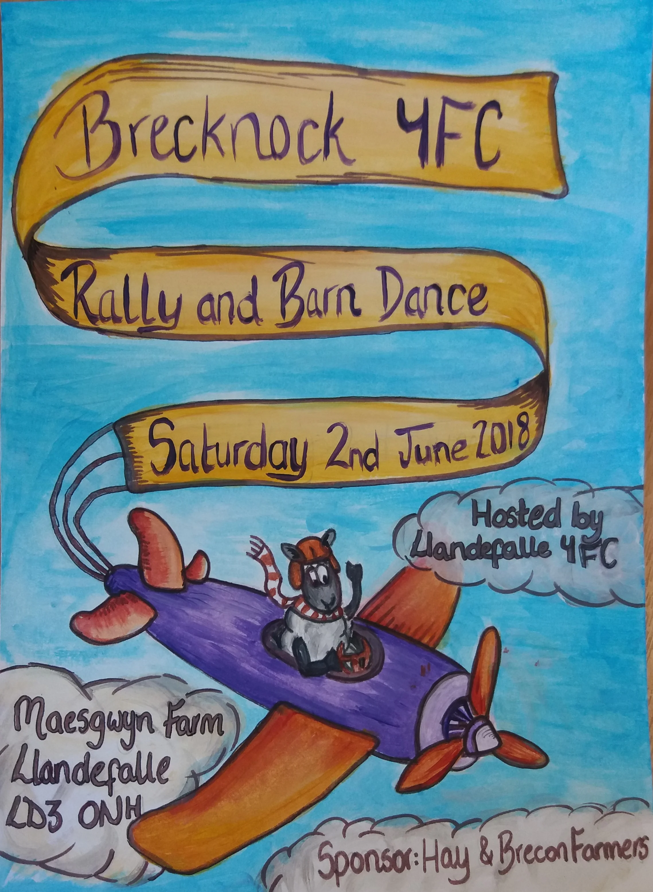 Rally Poster Competition 2018 - Winner is Angharad Jones, Sennybridge YFC 