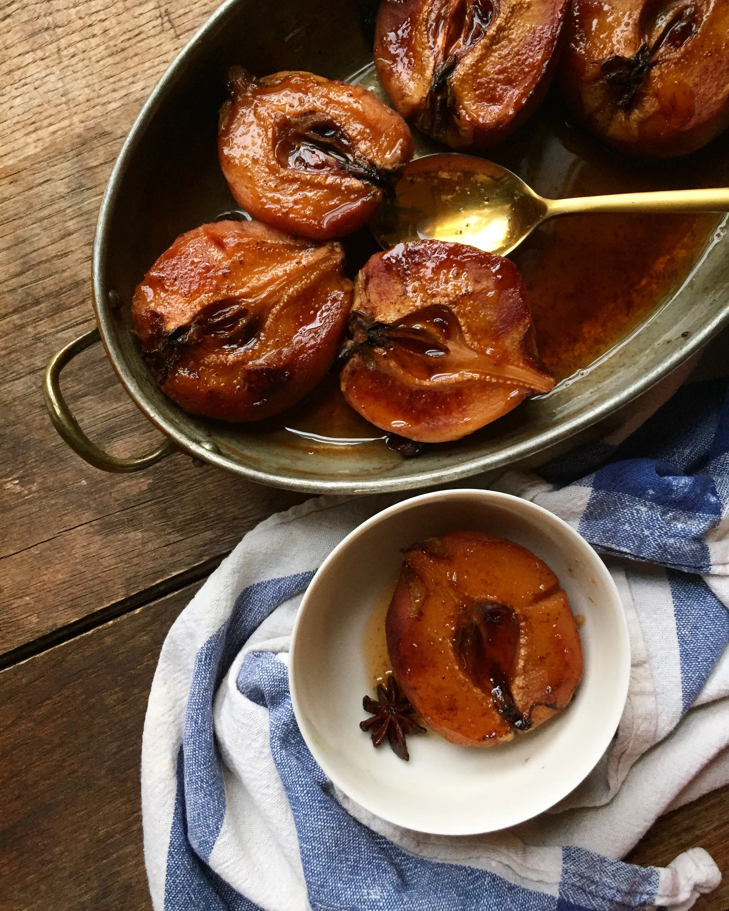 Maple Roasted Quince With Mulling Spices