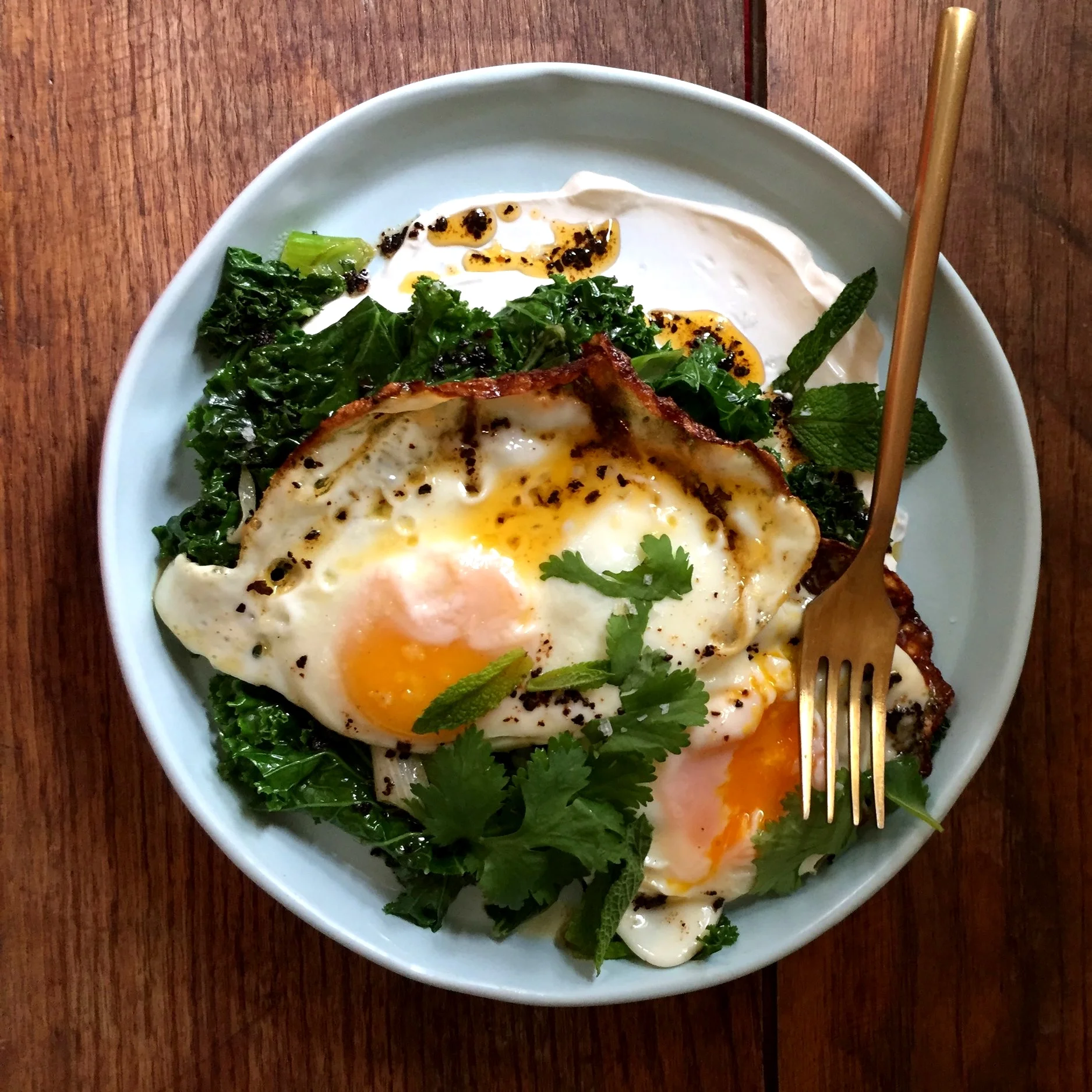 Dinner For One: Fried Eggs &amp; Chili Butter