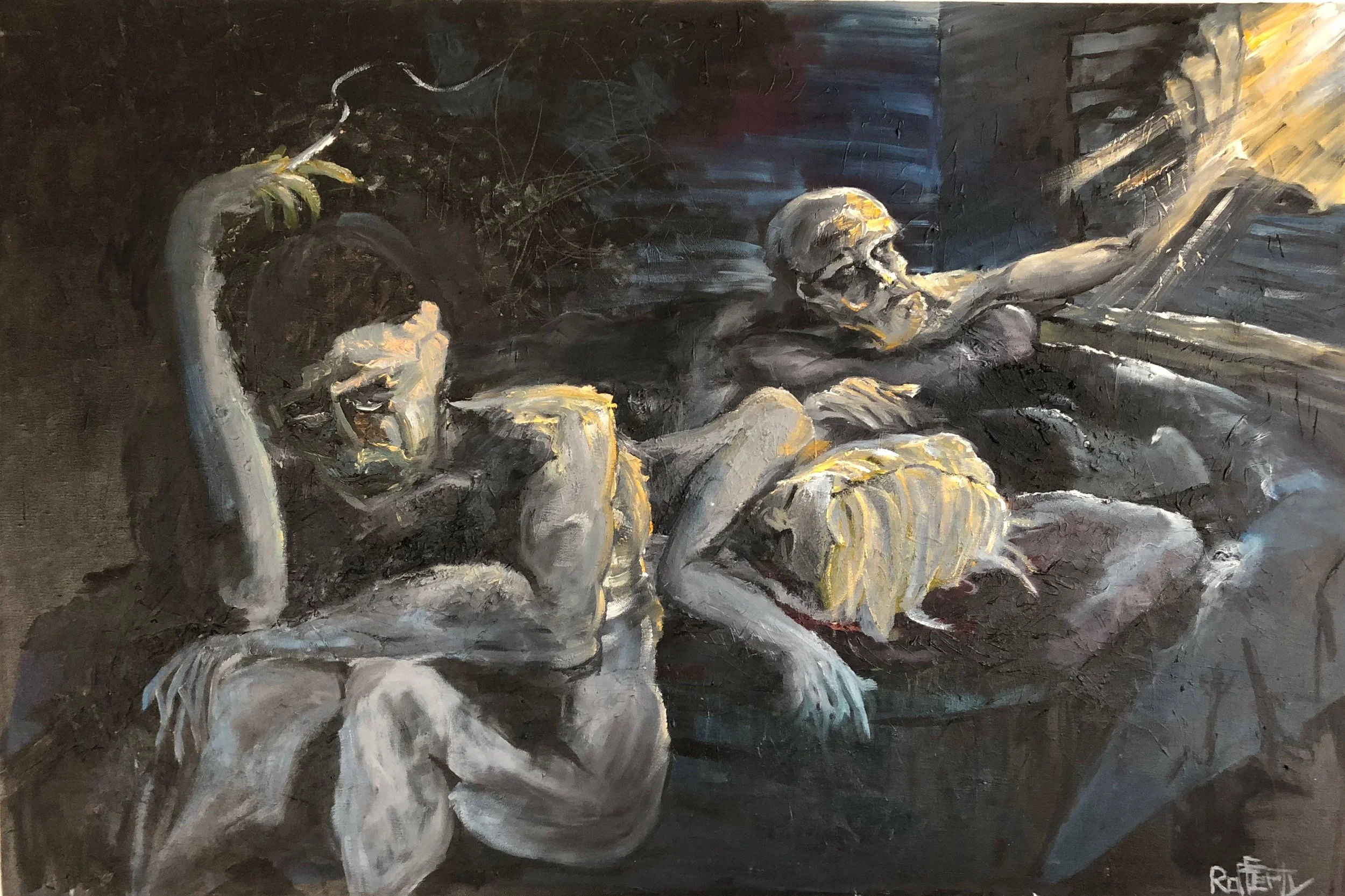 Three People in the Morning