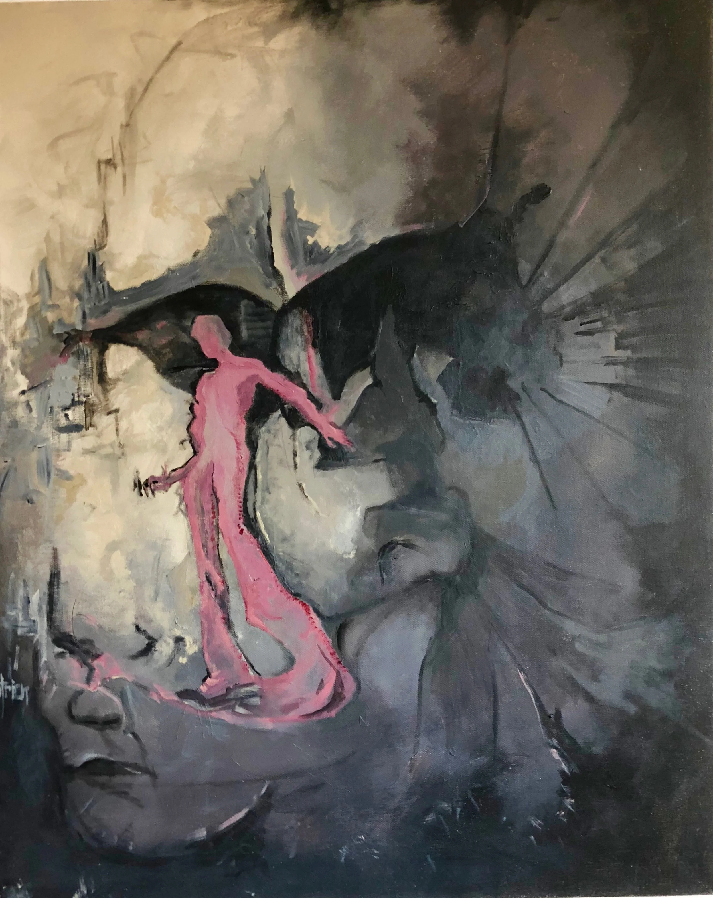 Untitled Figures Black and PInk