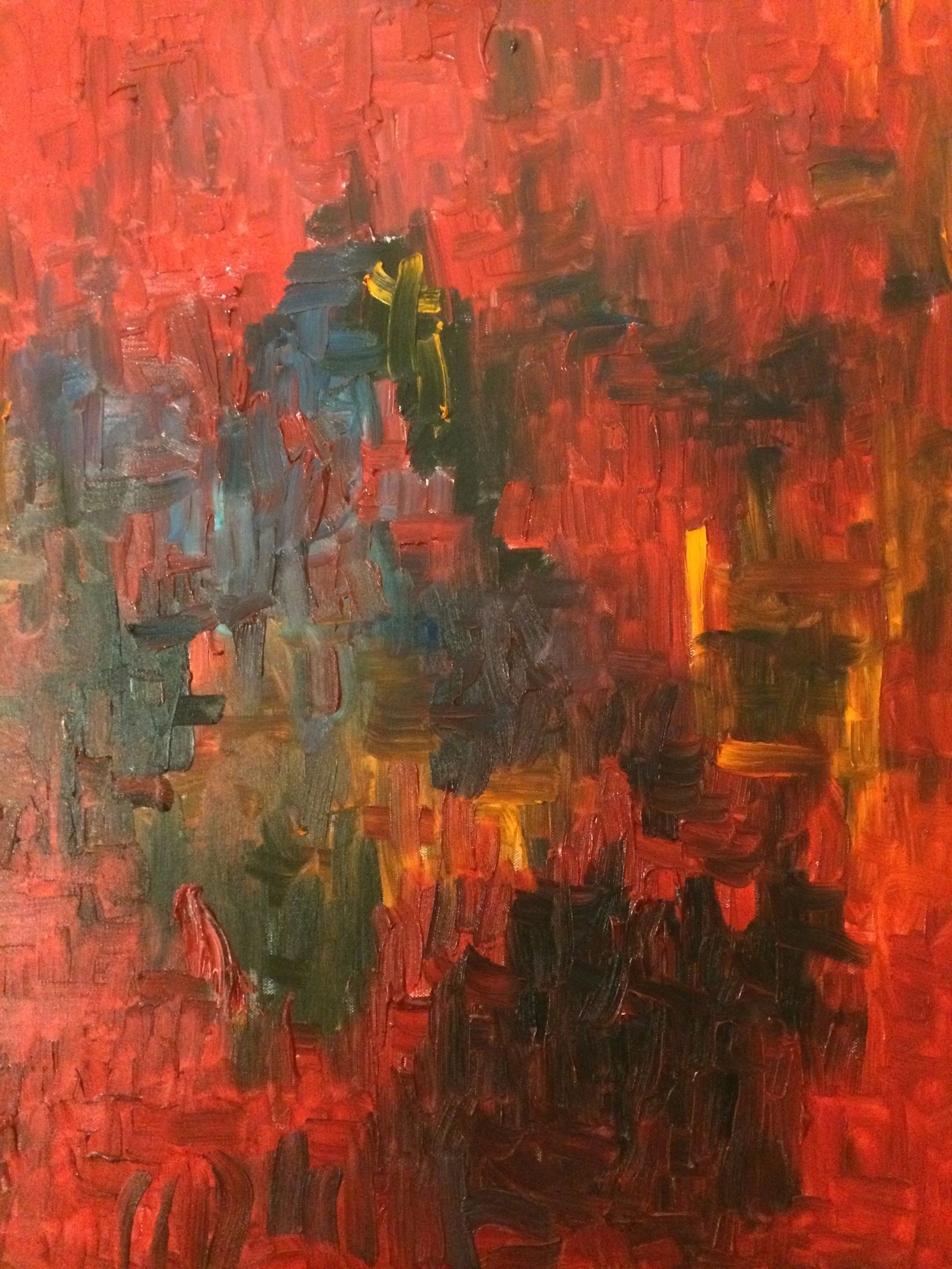 Red Untitled Painting
