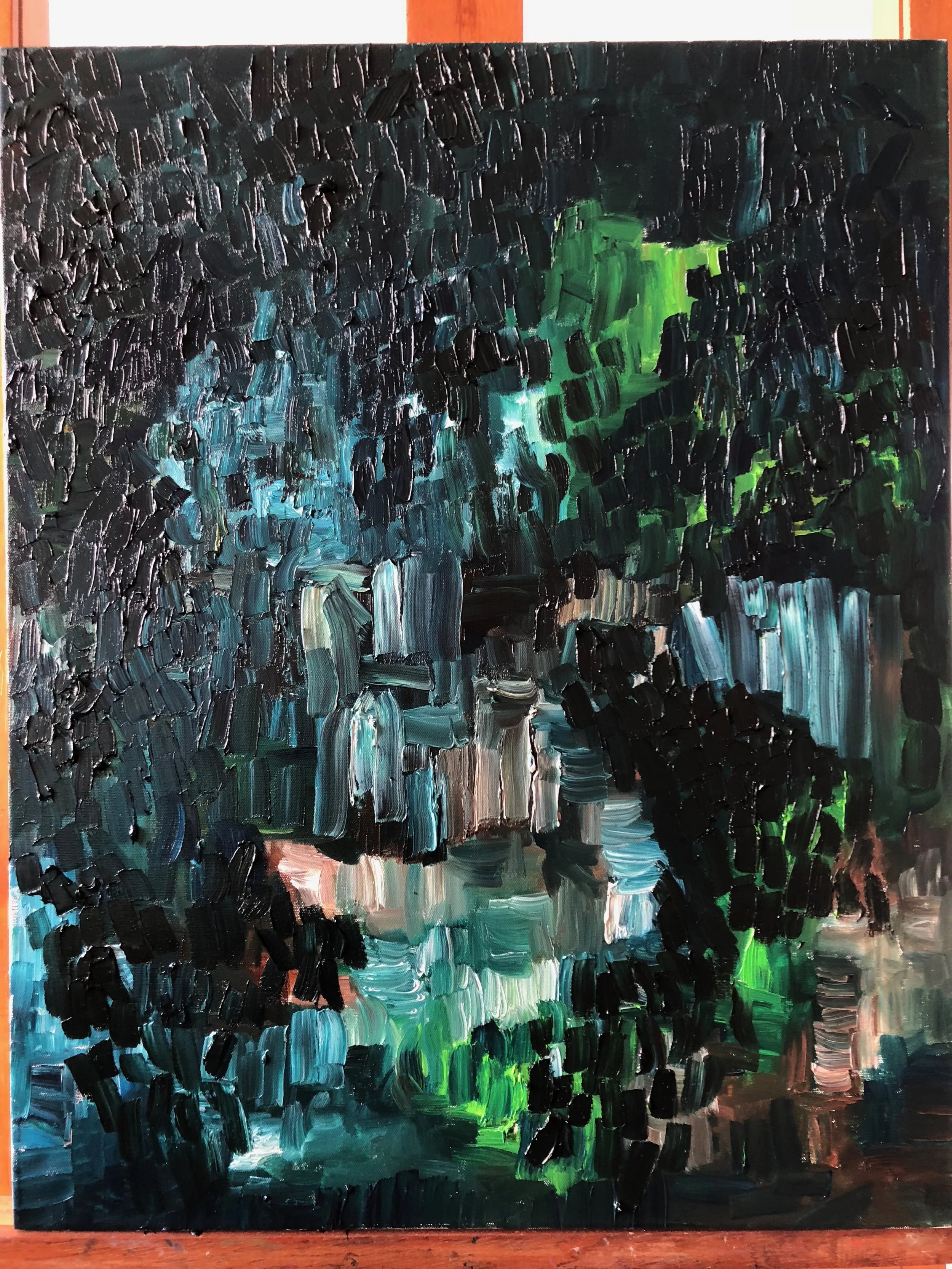 Untitled Blue And Green Painting