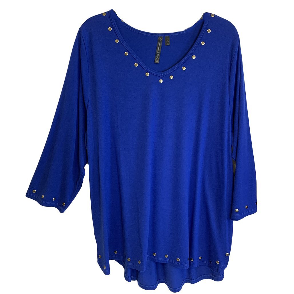 3/4 Slv Grommet Top-Royal