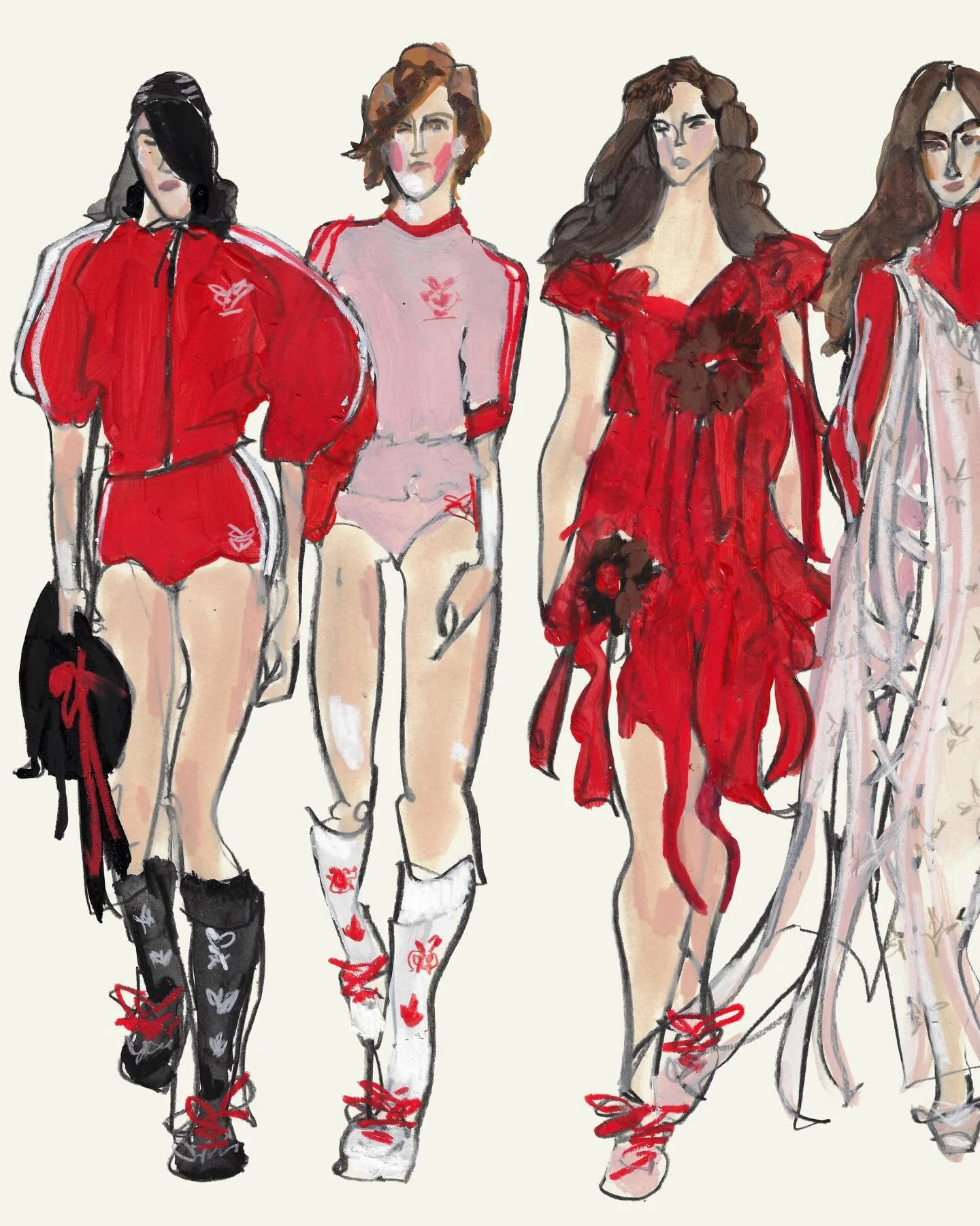 @simonerocha_ AW26 x @adidasoriginals 
❤️💗❤️💗❤️💗

2/3

@dh_pr @adidasuk 

#simonerocha#adidas#lfw#aw26#fashionillustration