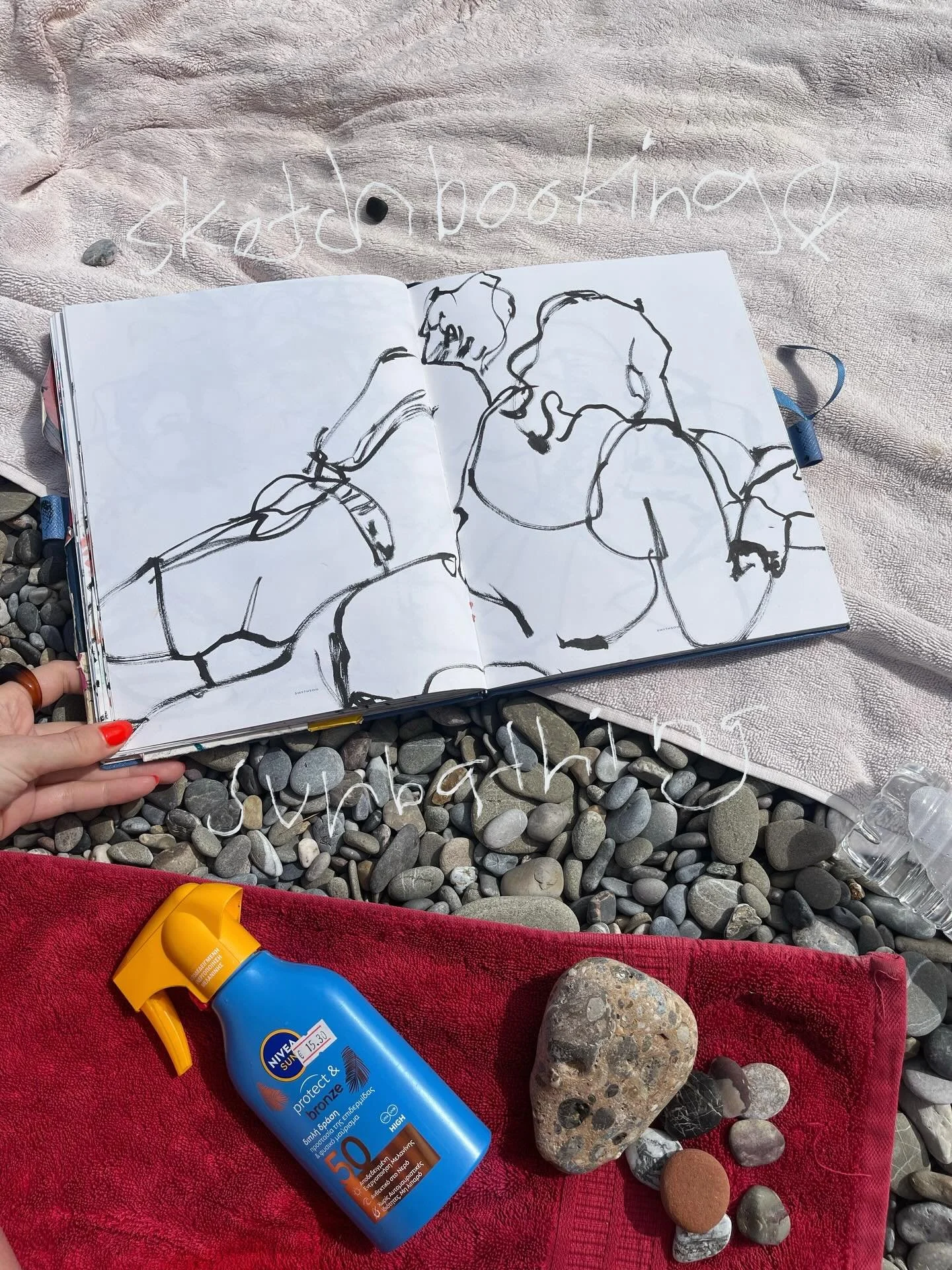 Sketch, swim, suncream - repeat. 

A week in Crete with my favourite people ❤️ on film and in the sketchbook (@smythson 🙏🏼). 

Ps. The rock &ldquo;drawings&rdquo;, I was mesmerised!

#crete#sketchbook#inksketch#travelsketchbook#greece