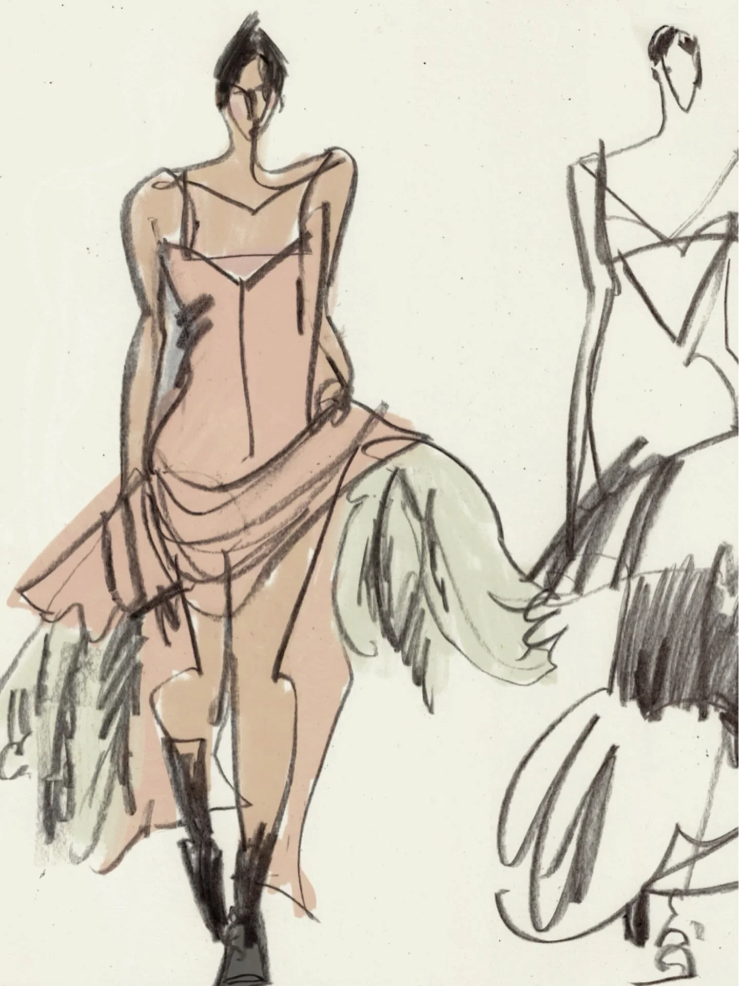 @erdem SS27 🍧 

Blind drawn loose lines from the runway ✍🏼 

@erdem.moralioglu