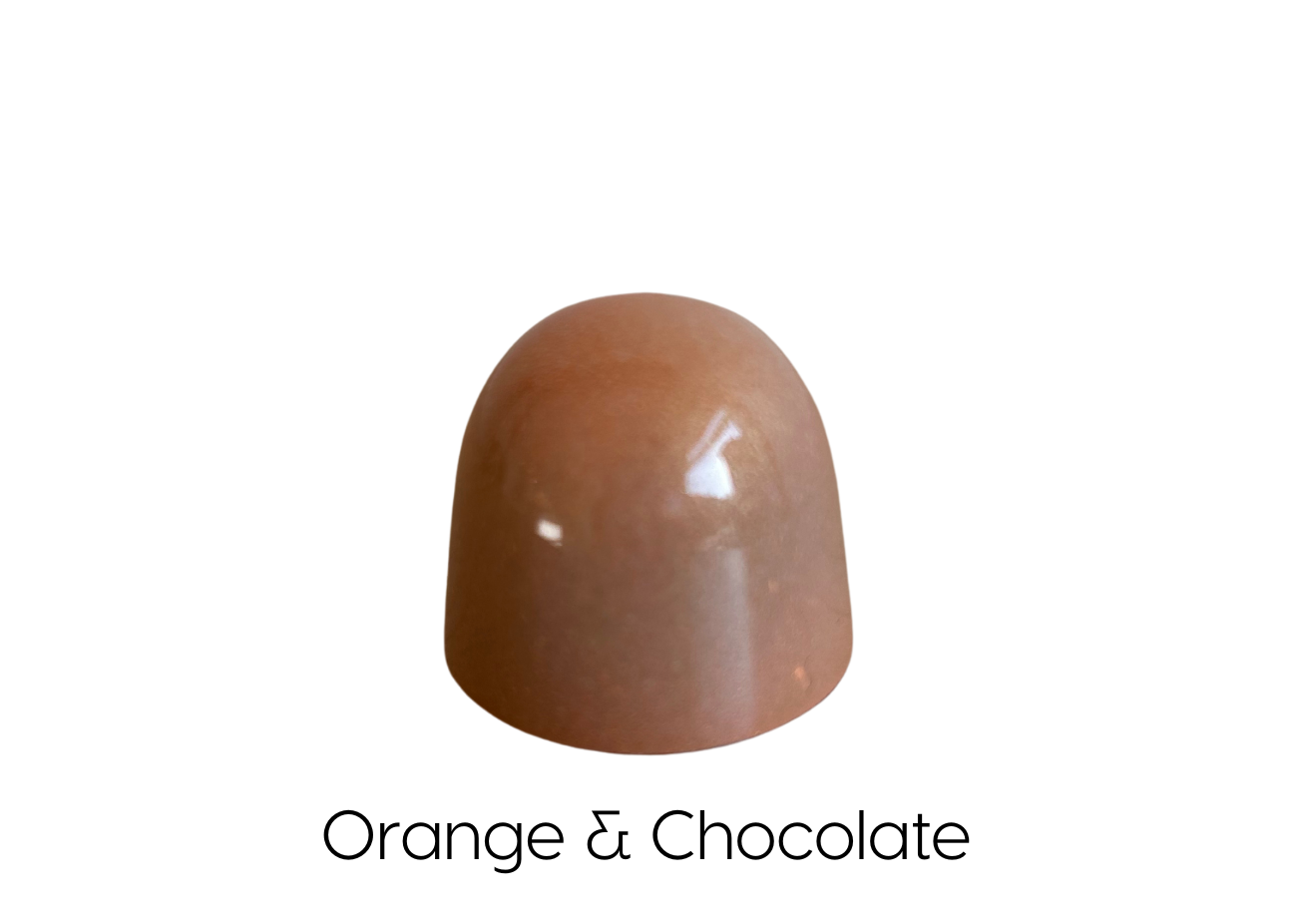 Zesty orange pâte de fruit with dark chocolate ganache in dark chocolate