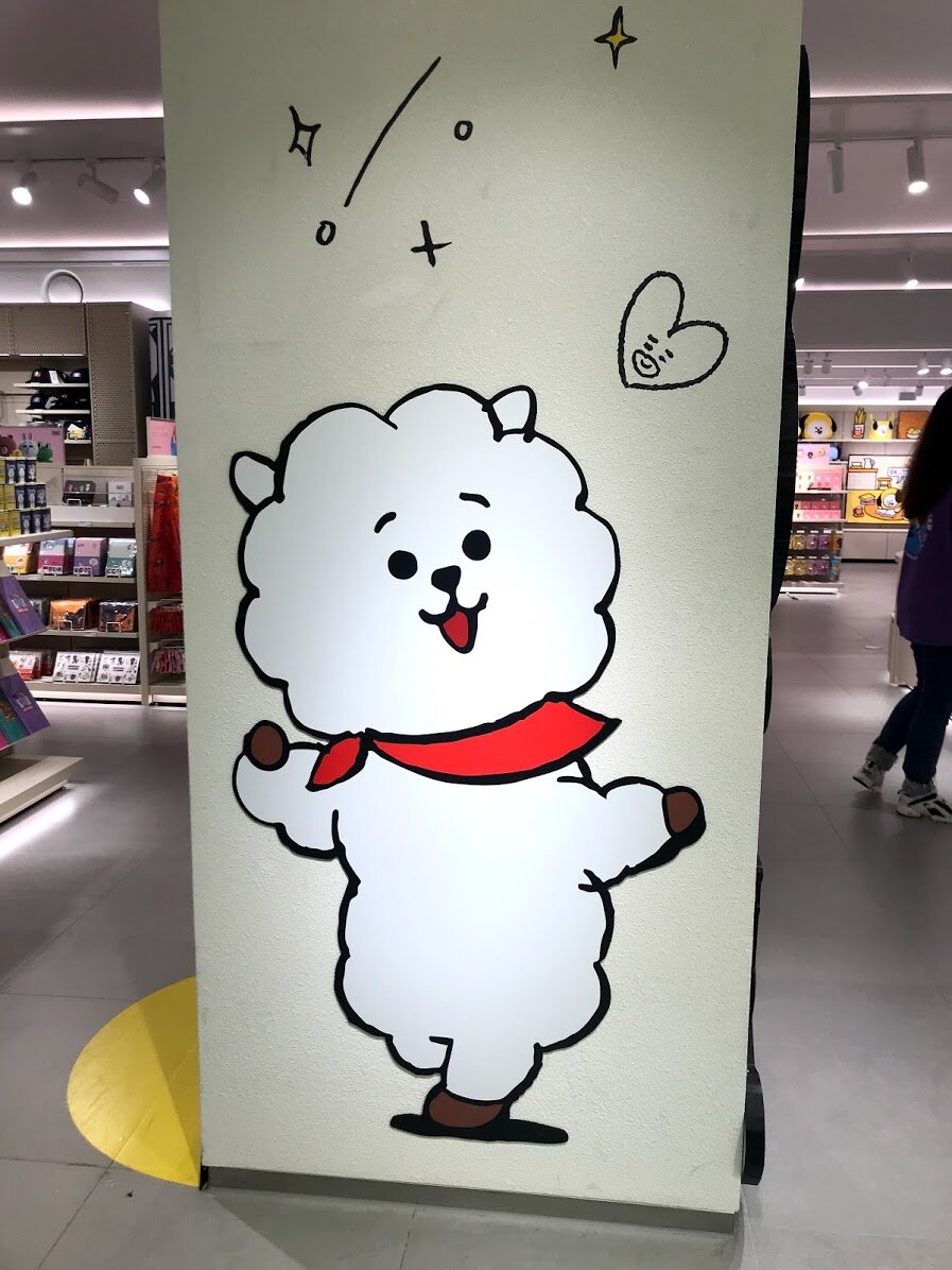 RJ character from BT21 x Line Friends Store in Seoul, South Korea