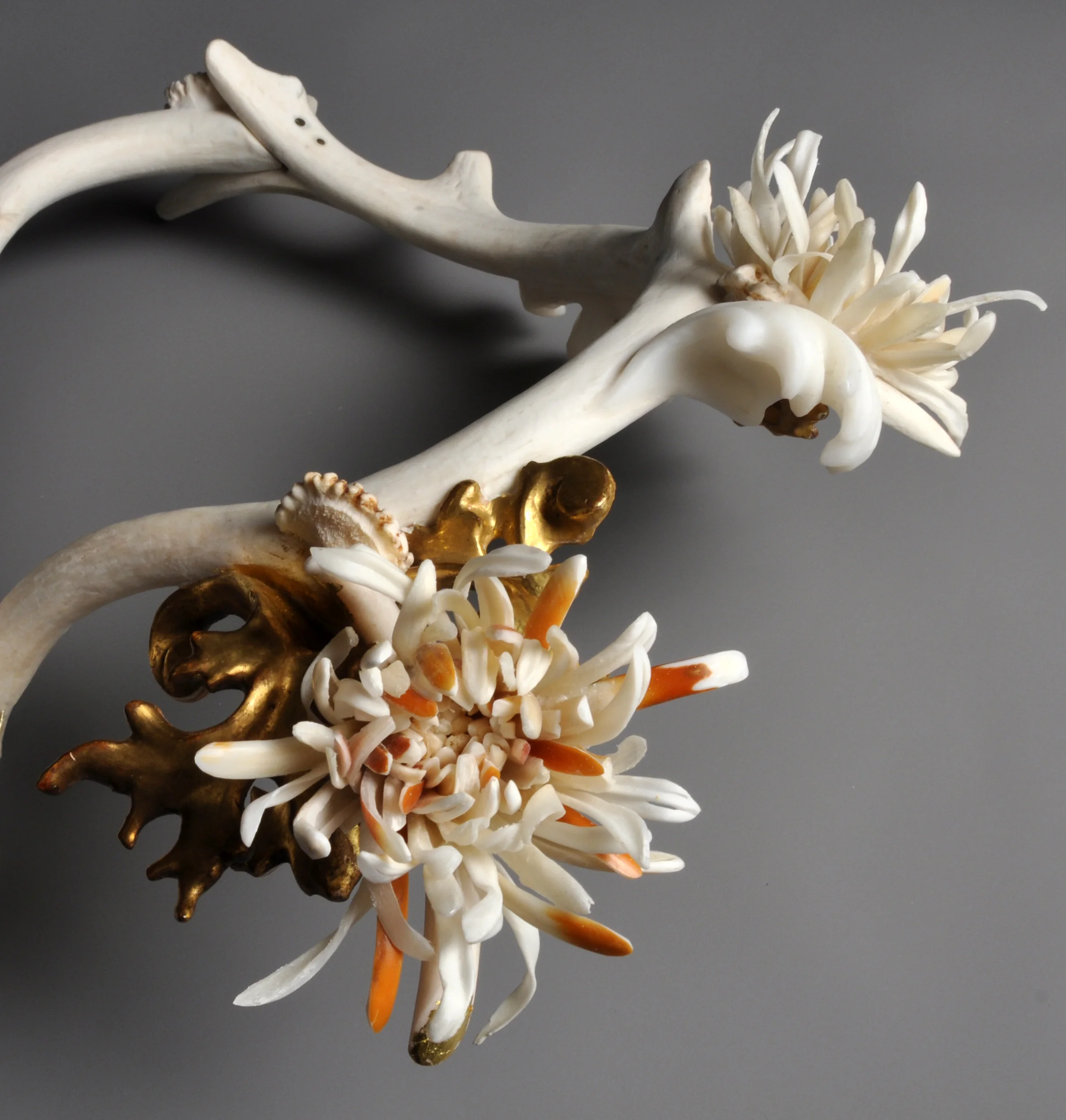 Marion's Morifolium Neckpiece - Left Shoulder Detail