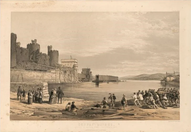 Conwy Railway Bridge 1848 by George Hawkins.jpg