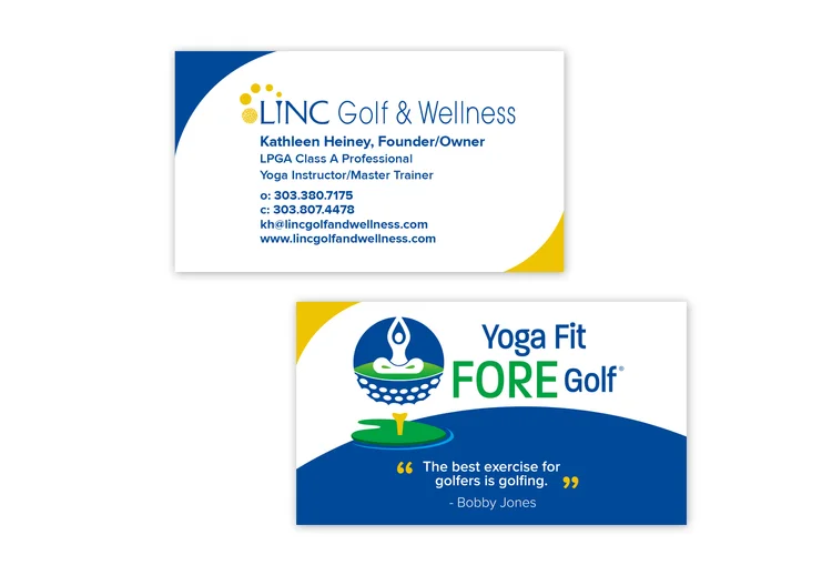LINC Golf & Wellness — biz cards _LINC