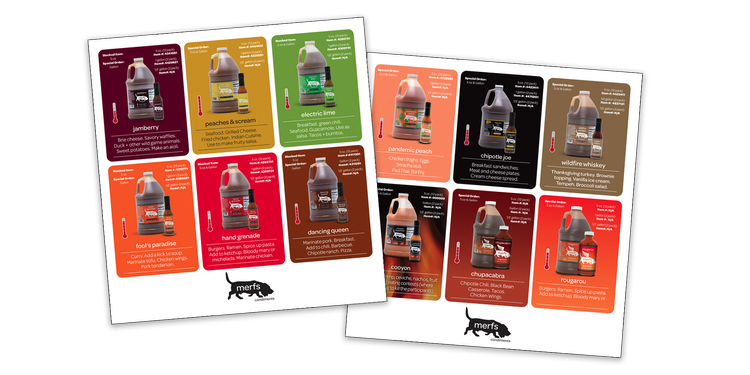 Merfs Condiments — multi sales sheets
