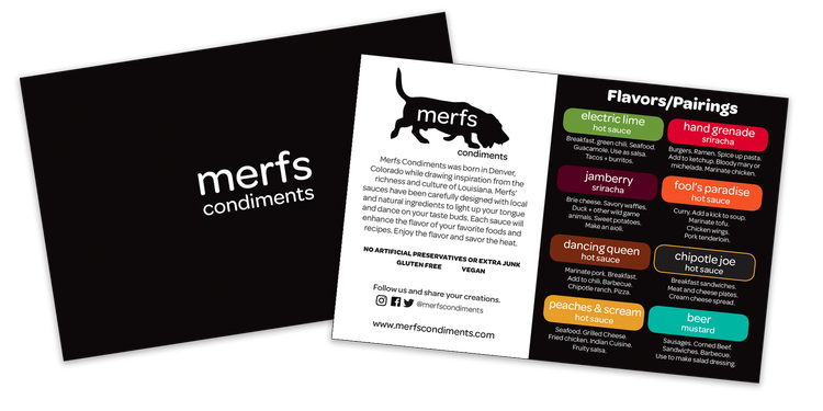 Merfs Condiments — pairings card