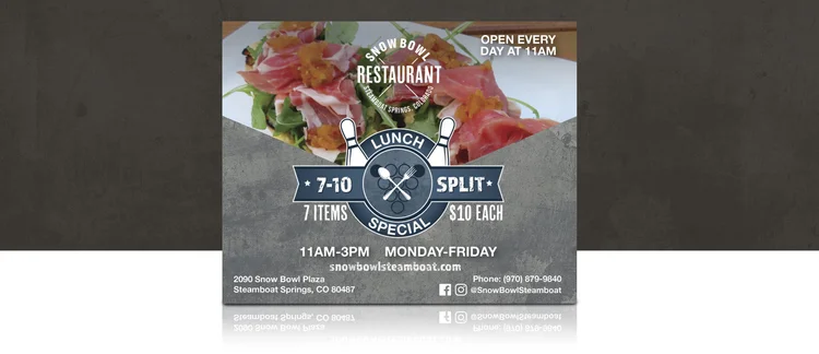 Snow Bowl — snowbowl lunch special ad