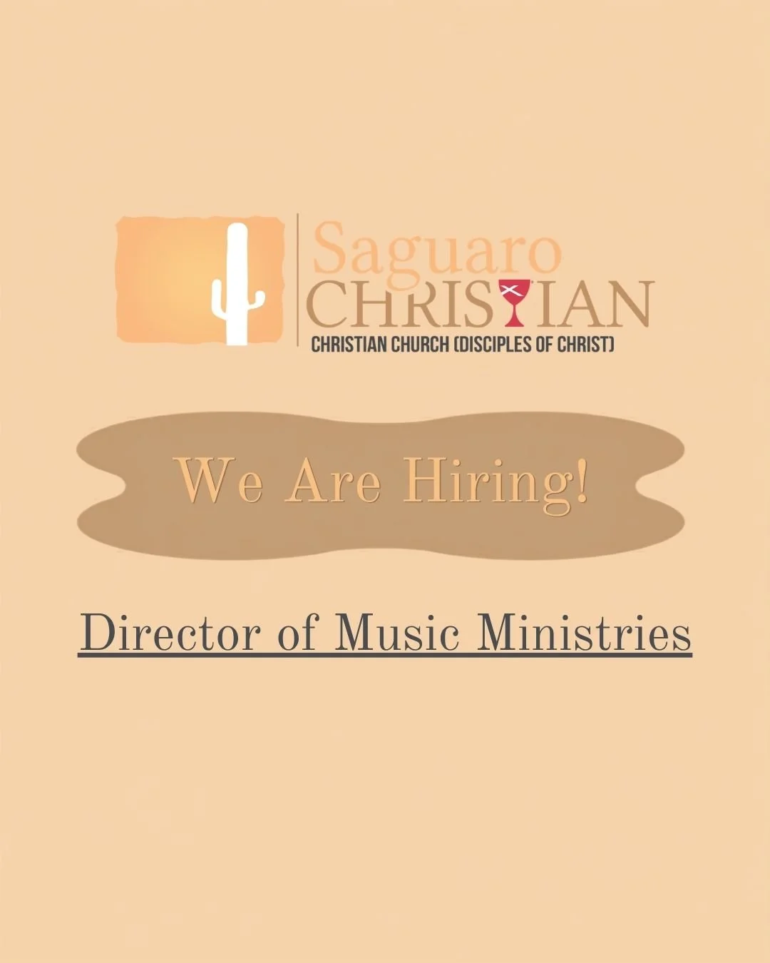 We're hiring: Director of Music Ministries