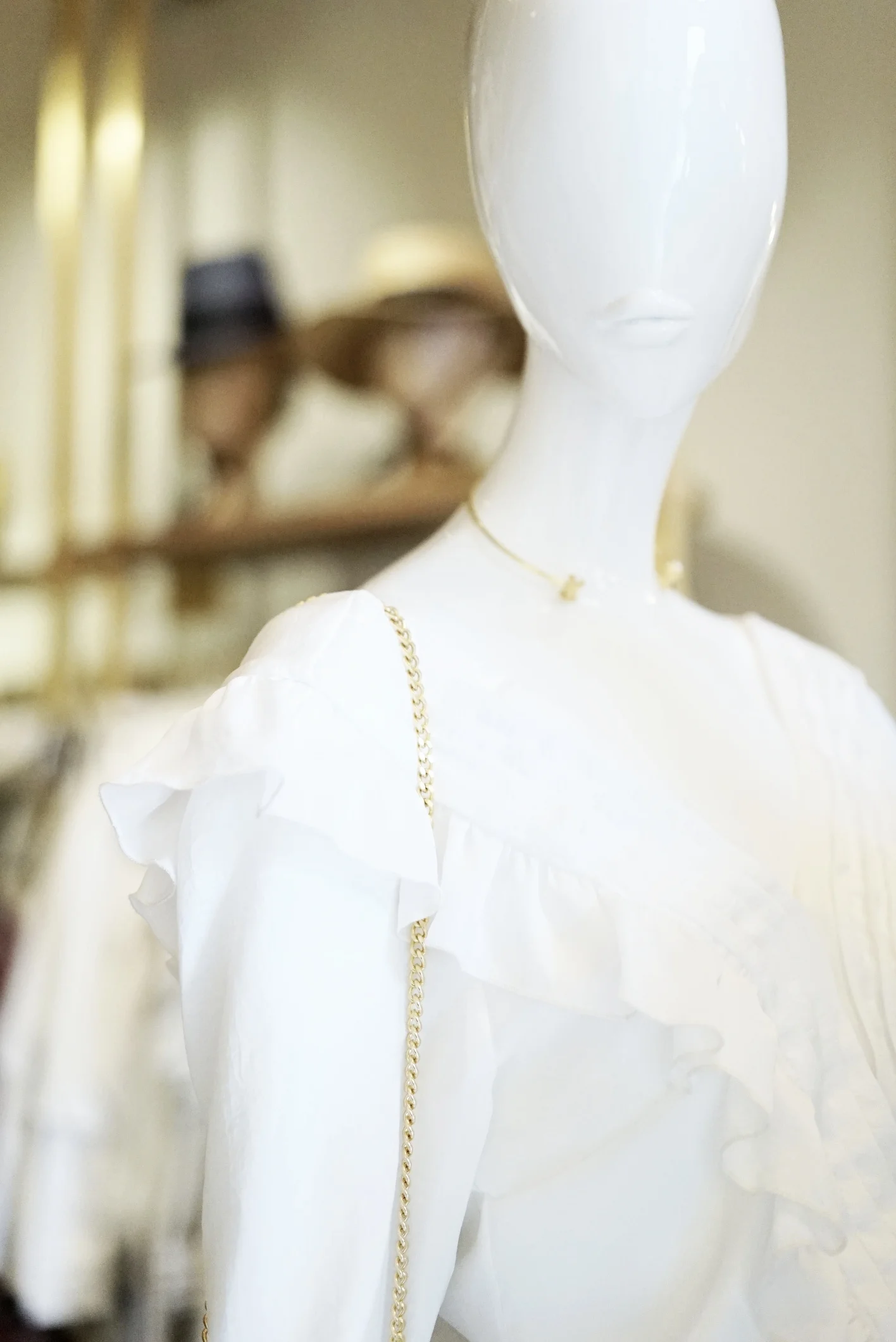The store's signature mannequins were imported from Holland.
