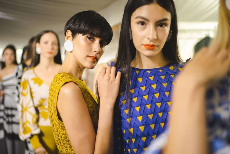 Last year's inaugural fashion show featured bold knitwear pieces by Pepa Pombo .