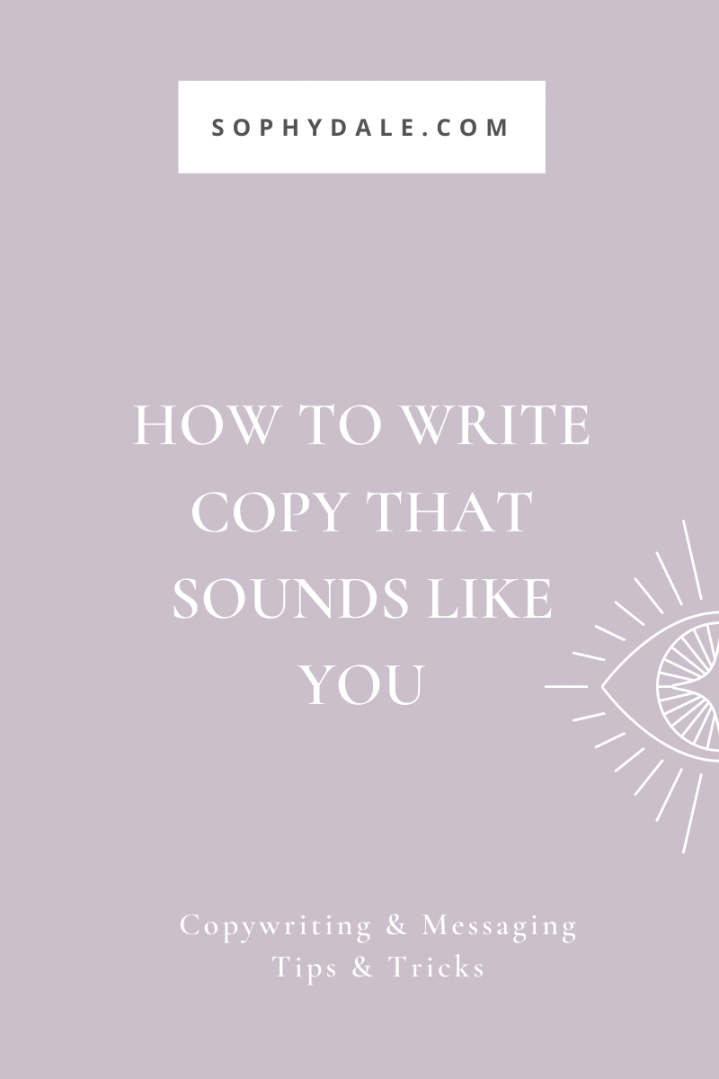 How to write copy that sounds like you — Nicheing & copywriting