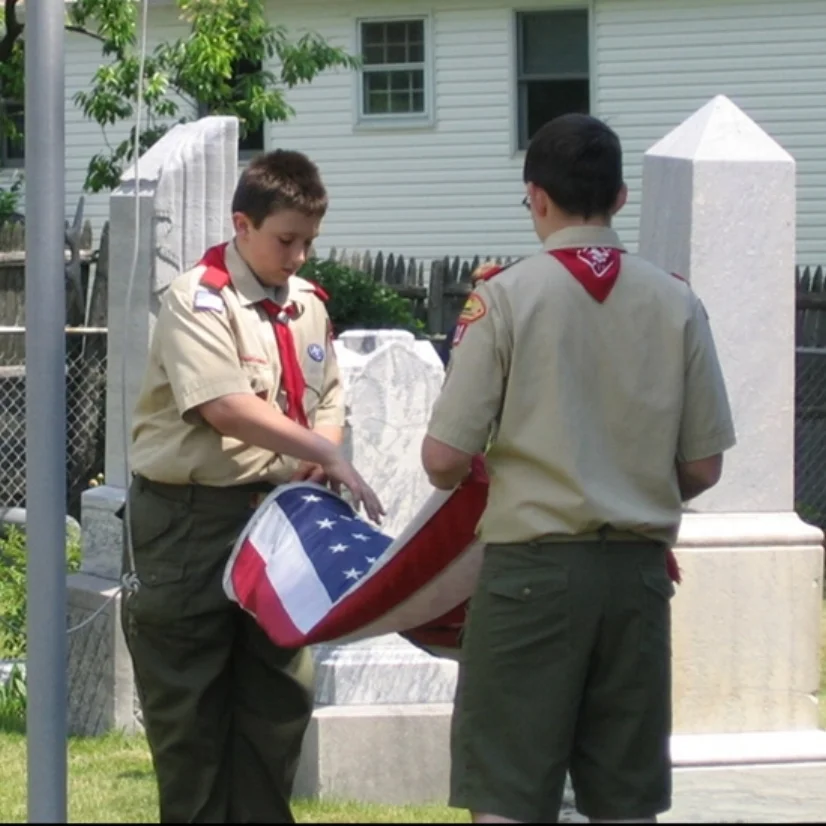 Knopf Cemetery Memorial Day each year we gather at Knopf Cemetery for prayer, speeches, songs, poetry, and our Scout troop performs a flag retirement ceremony. Knopf Cemetery is over 130 years old and is the resting place for the early settlers of Buffalo Grove and many veterans. Come, join us as we honor those who serve and remember those who have gone before us. Contact Greg McCune for more info.