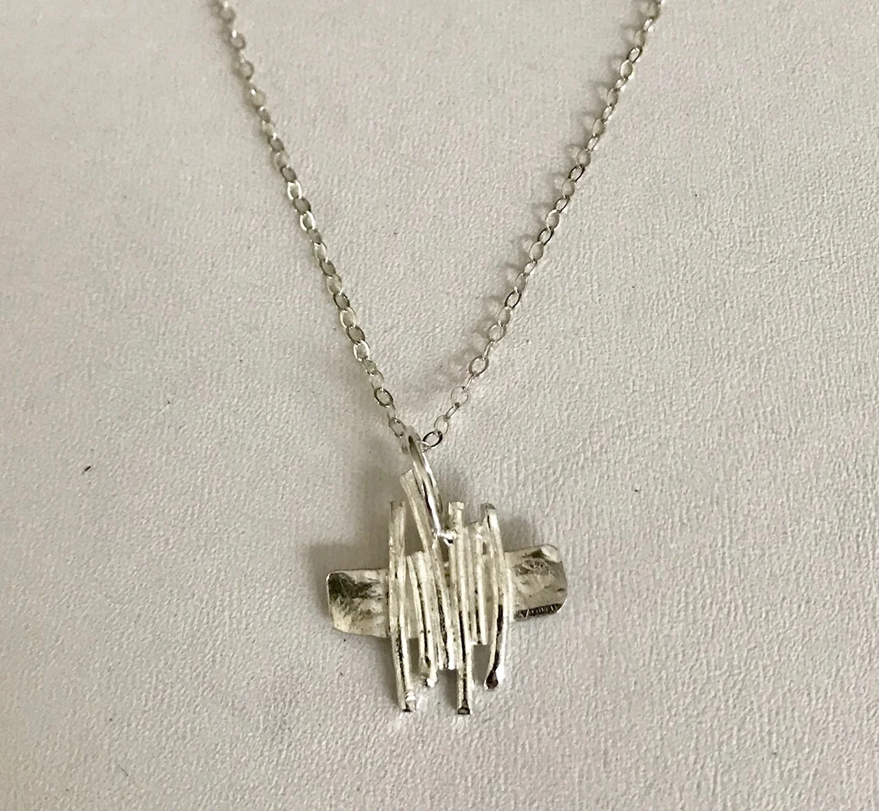 Sterling silver Fence pendant-SOLD