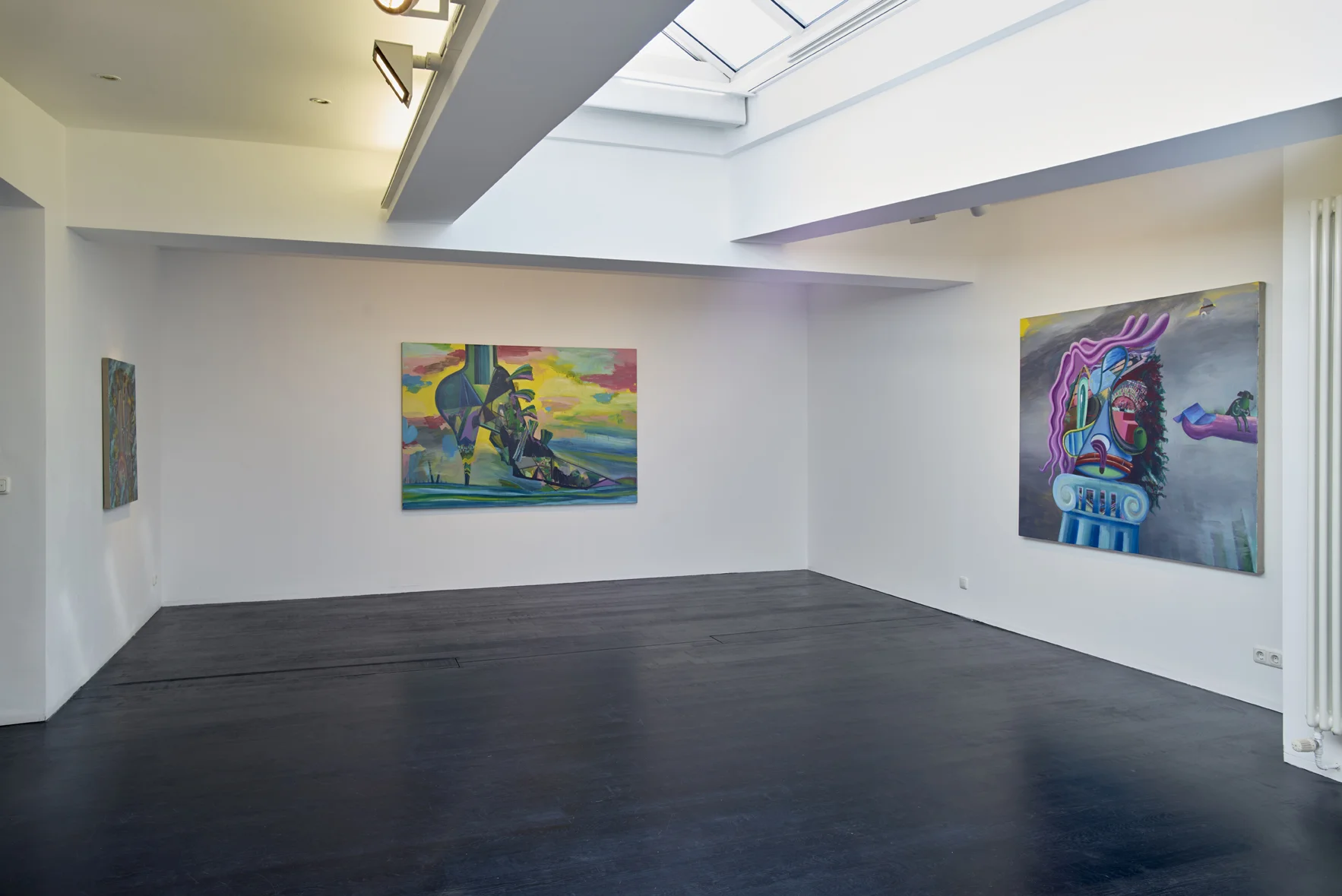 Shoe, 2015 (front wall) Acrylic on linen. 200x135cm