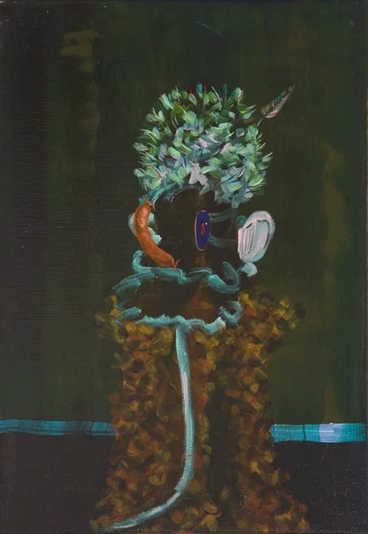 Hidalgo con Sombrero de Hojas Frescas, 2011 Acrylic on linen. 35x24'5cm