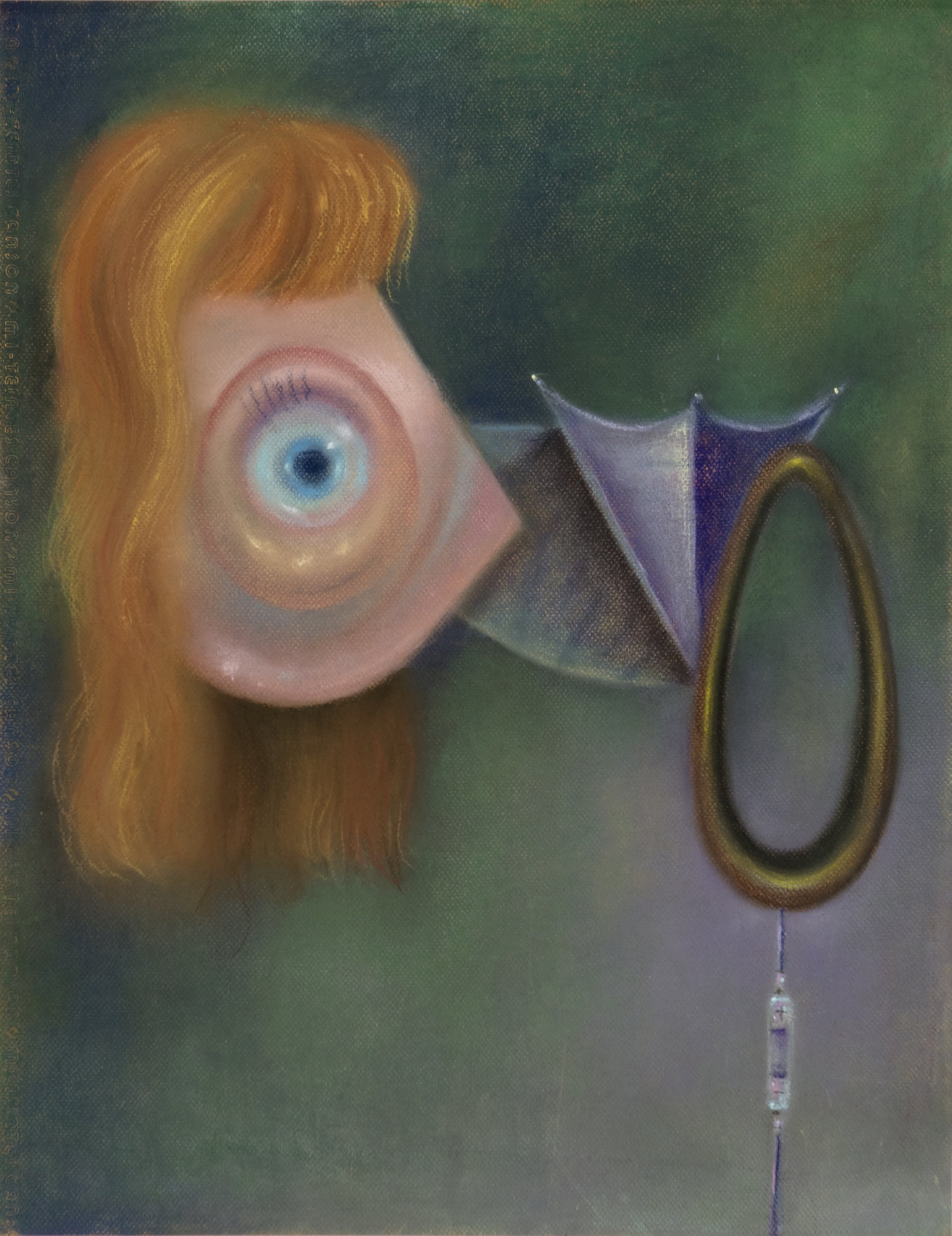  Felicity Uniceg Del Swollen Eye. 202165x50cm. Pastel on paper   