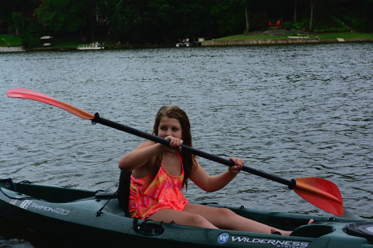 Best Kid's Boat - Michael & Andrea Ballard (in the green kayak)