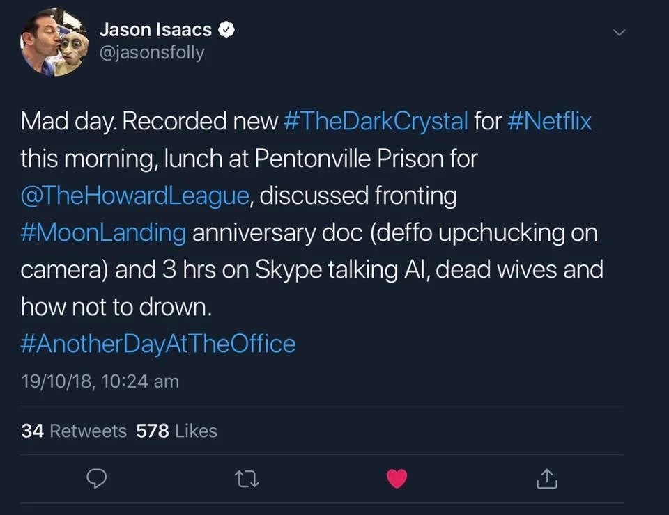 A now deleted tweet by Harry Potter actor Jason Isaacs