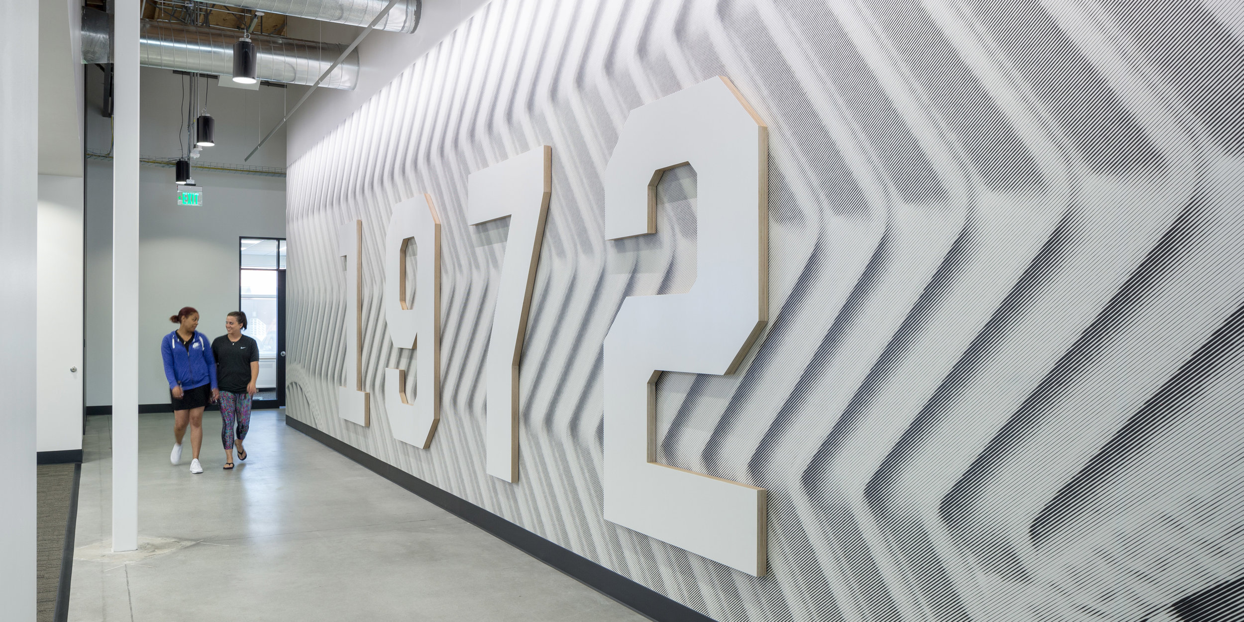 Feature wall in the executive wing